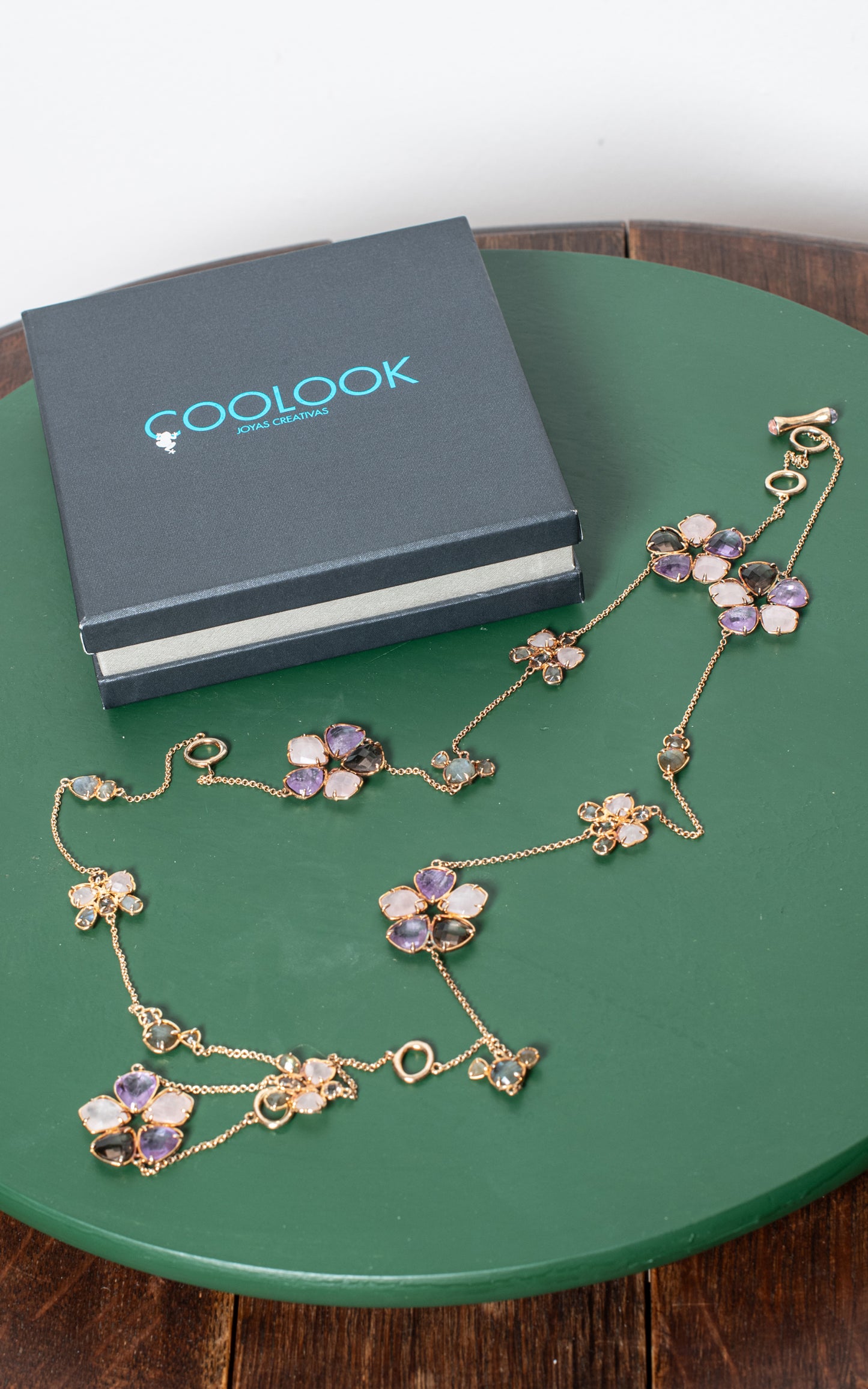 Collar amatista y cuarzo rosa
