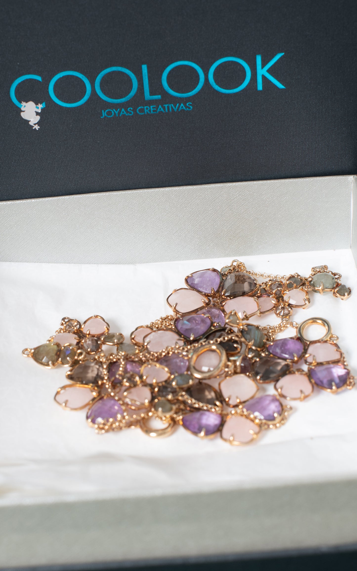 Collar amatista y cuarzo rosa