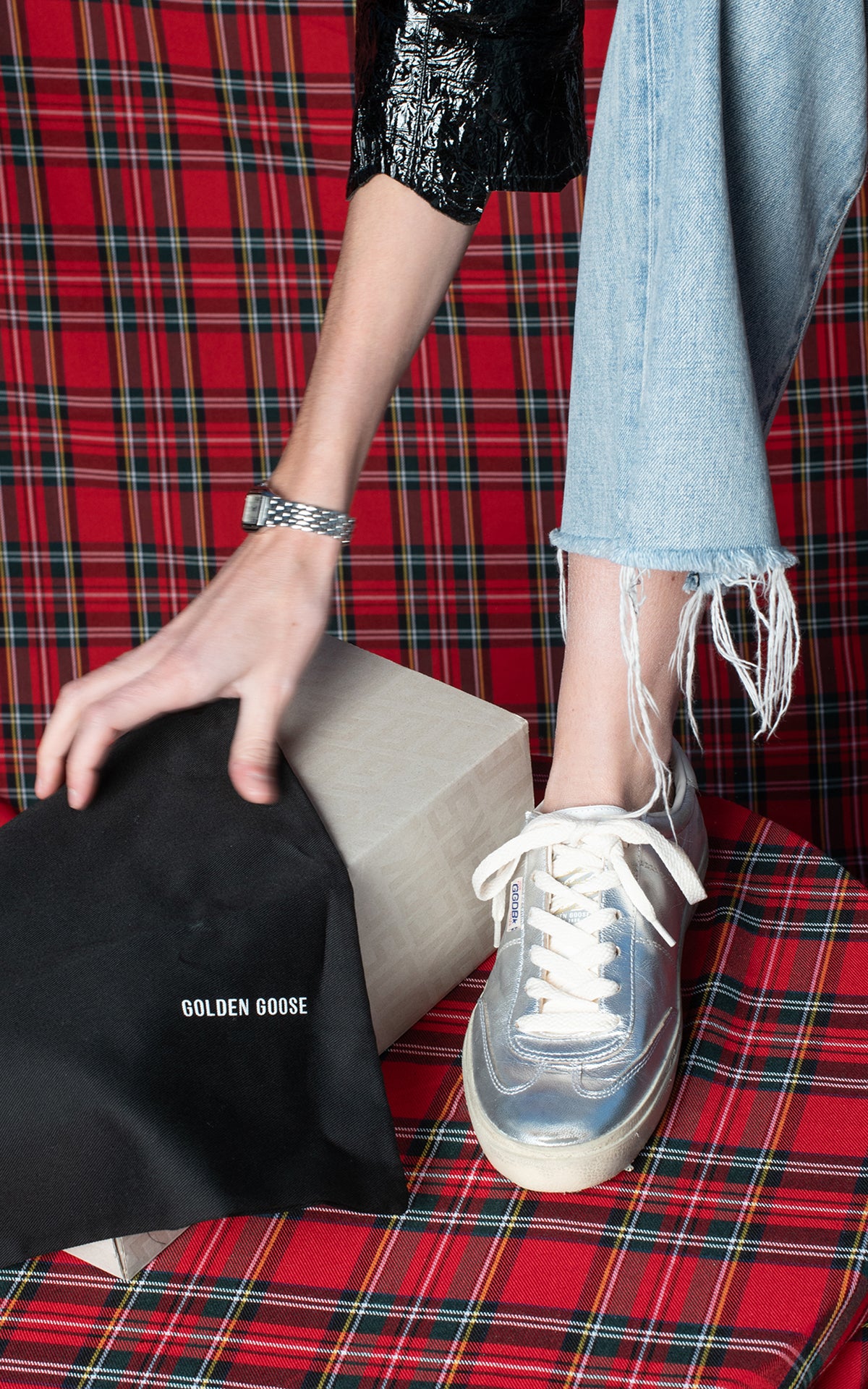 Golden Goose plateadas