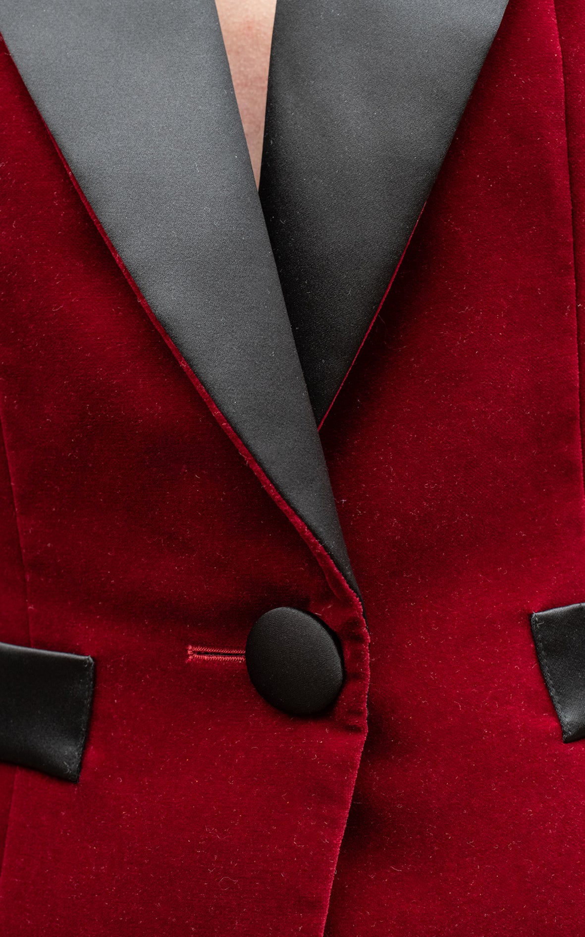 Blazer terciopelo burdeos