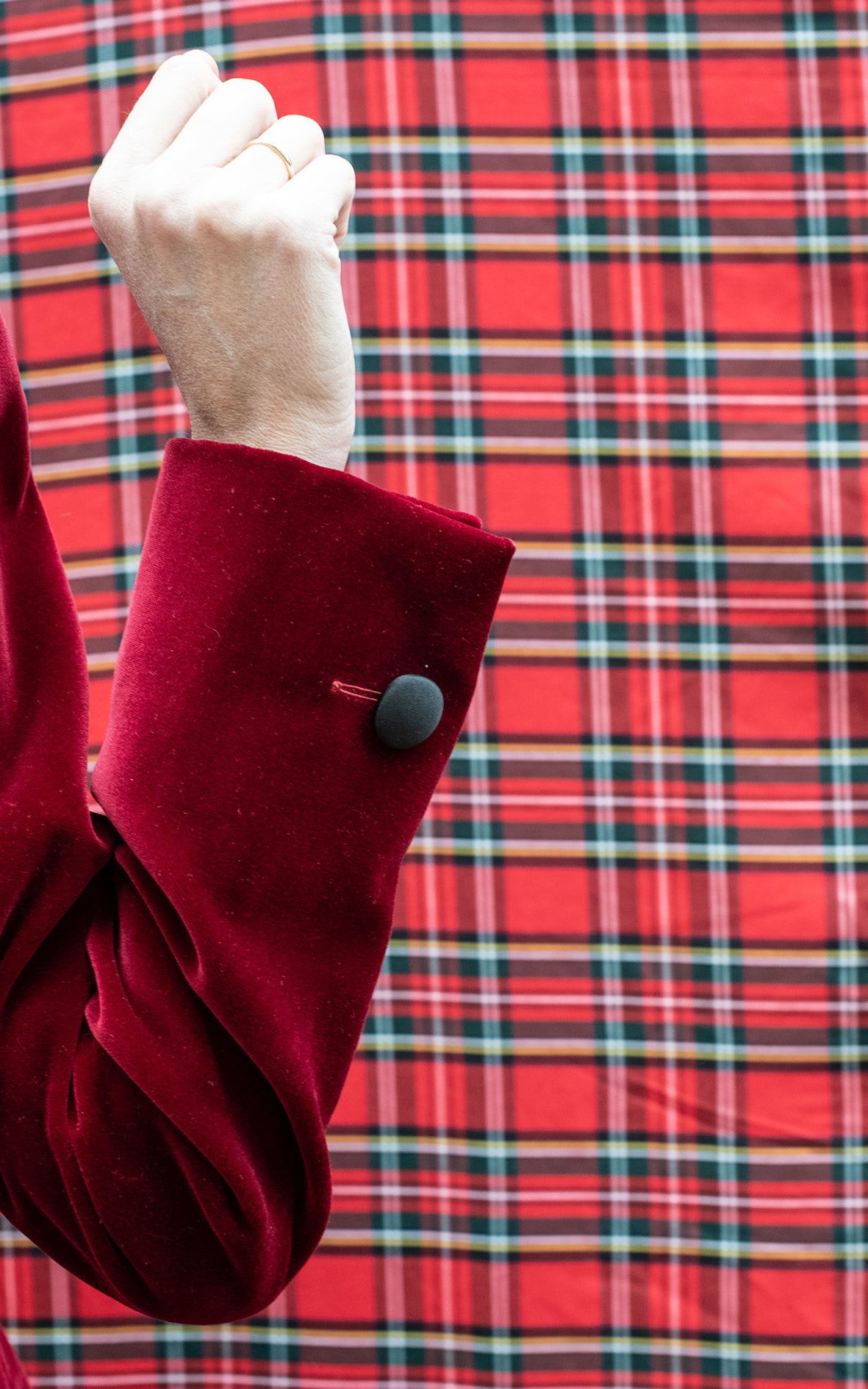 Blazer terciopelo burdeos