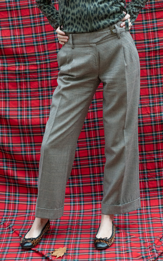 Pantalón de lana de cuadros