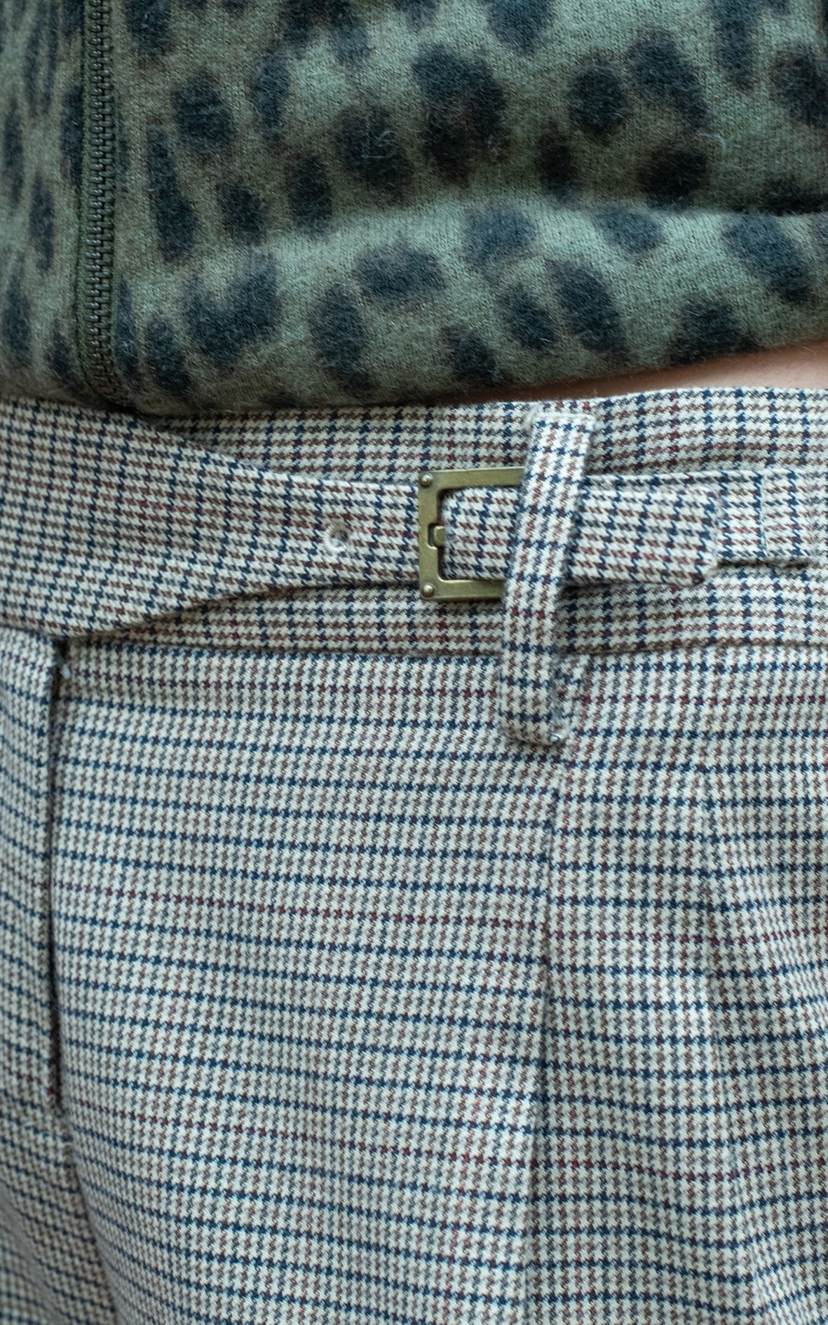 Pantalón de lana de cuadros