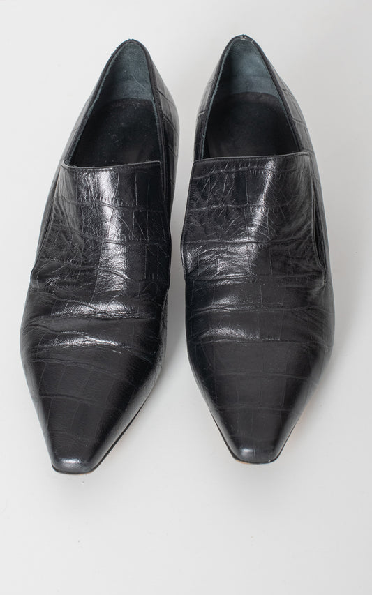 Mocasines negros con tacón