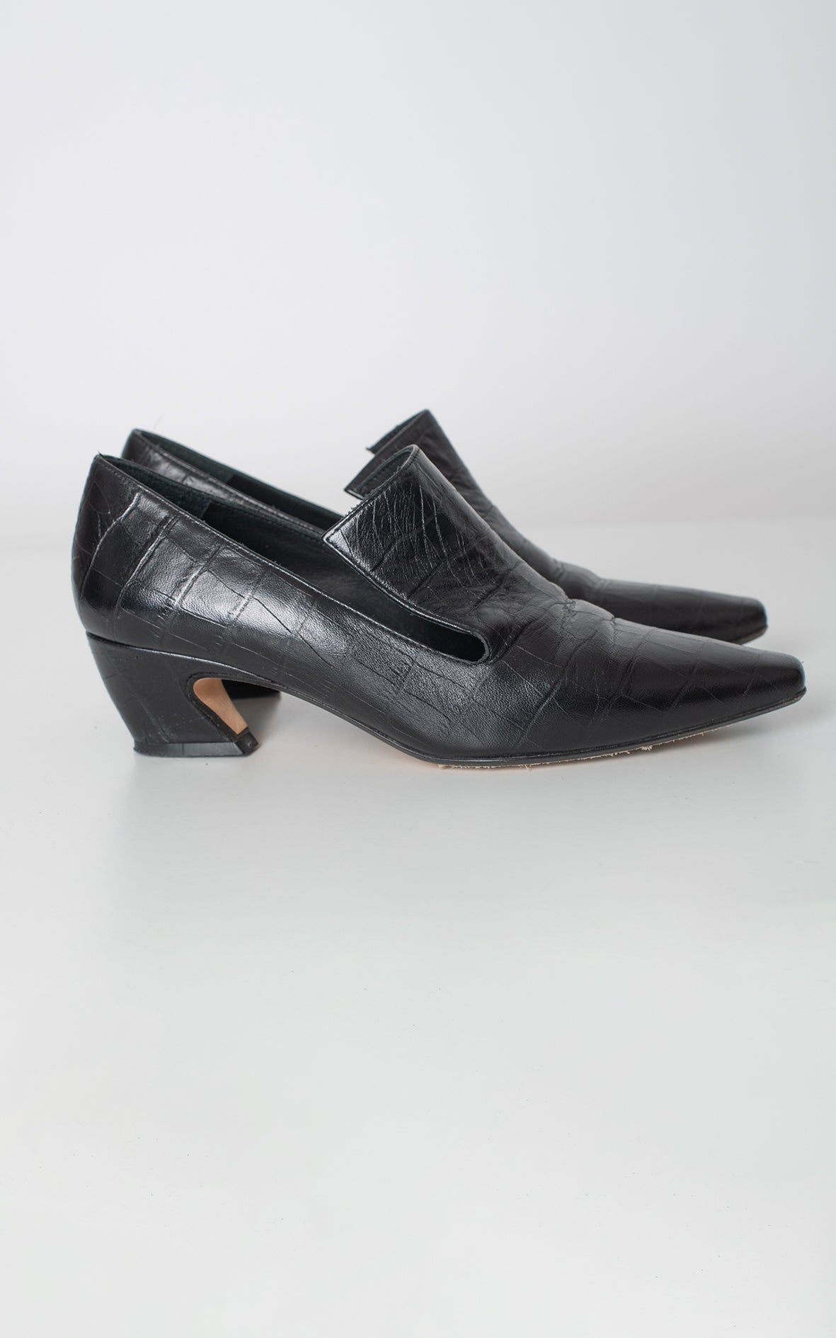 Mocasines negros con tacón