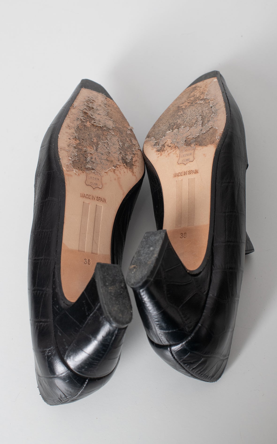 Mocasines negros con tacón