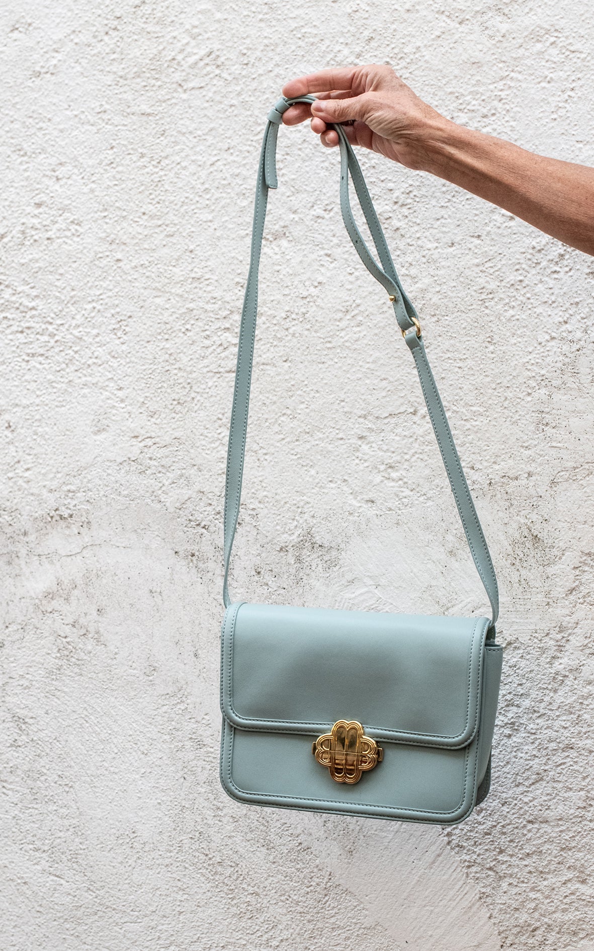 Clover Rectangular Shoulder Bag azul bebe