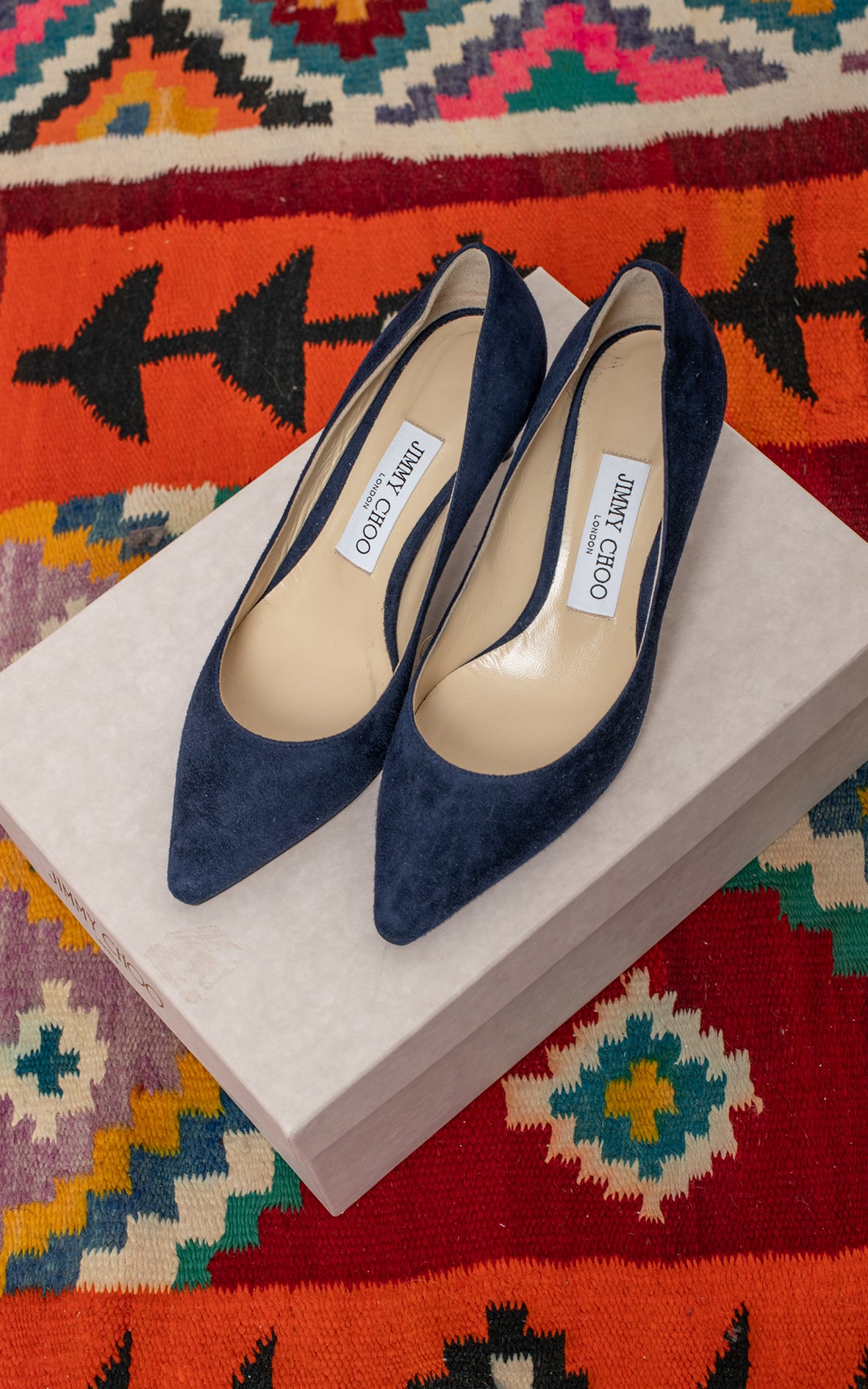 Salones azules de ante