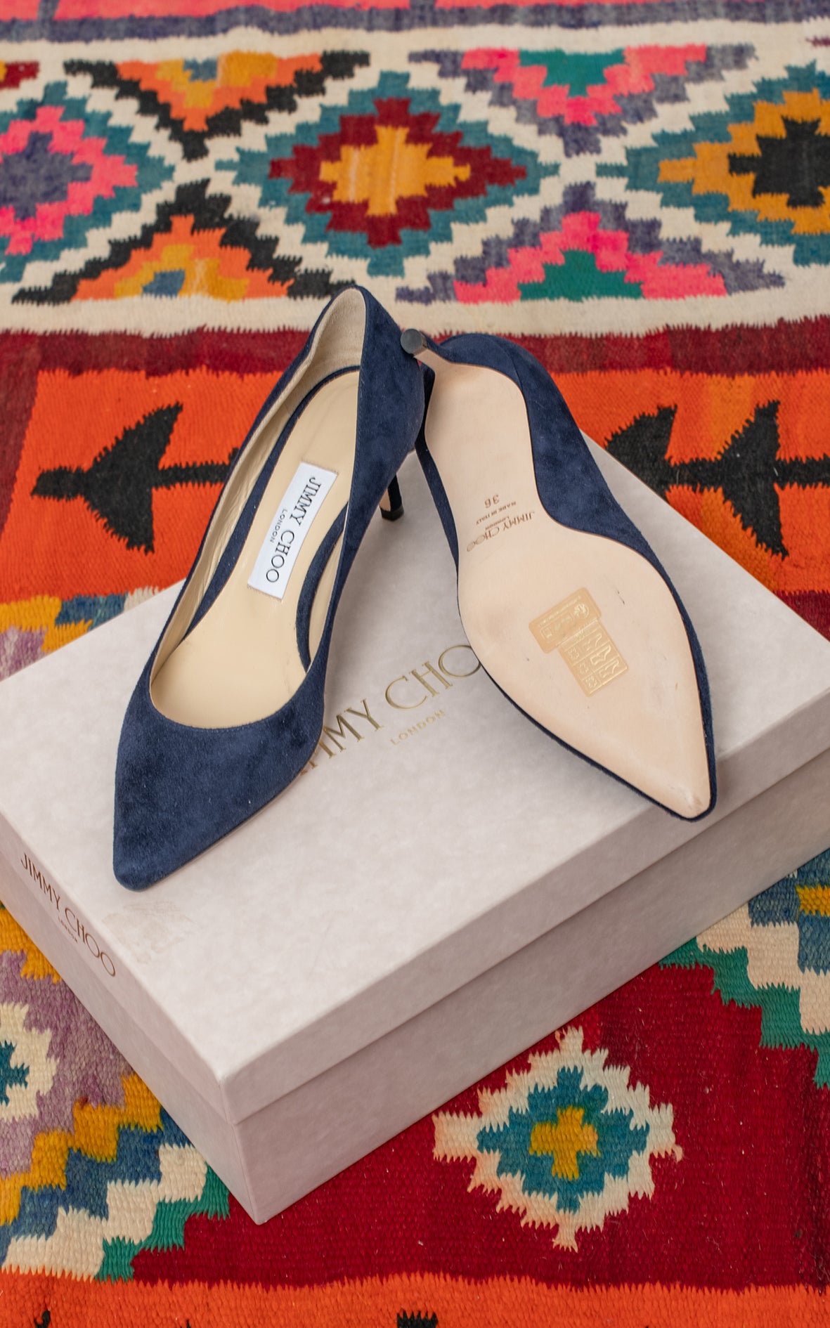 Salones azules de ante