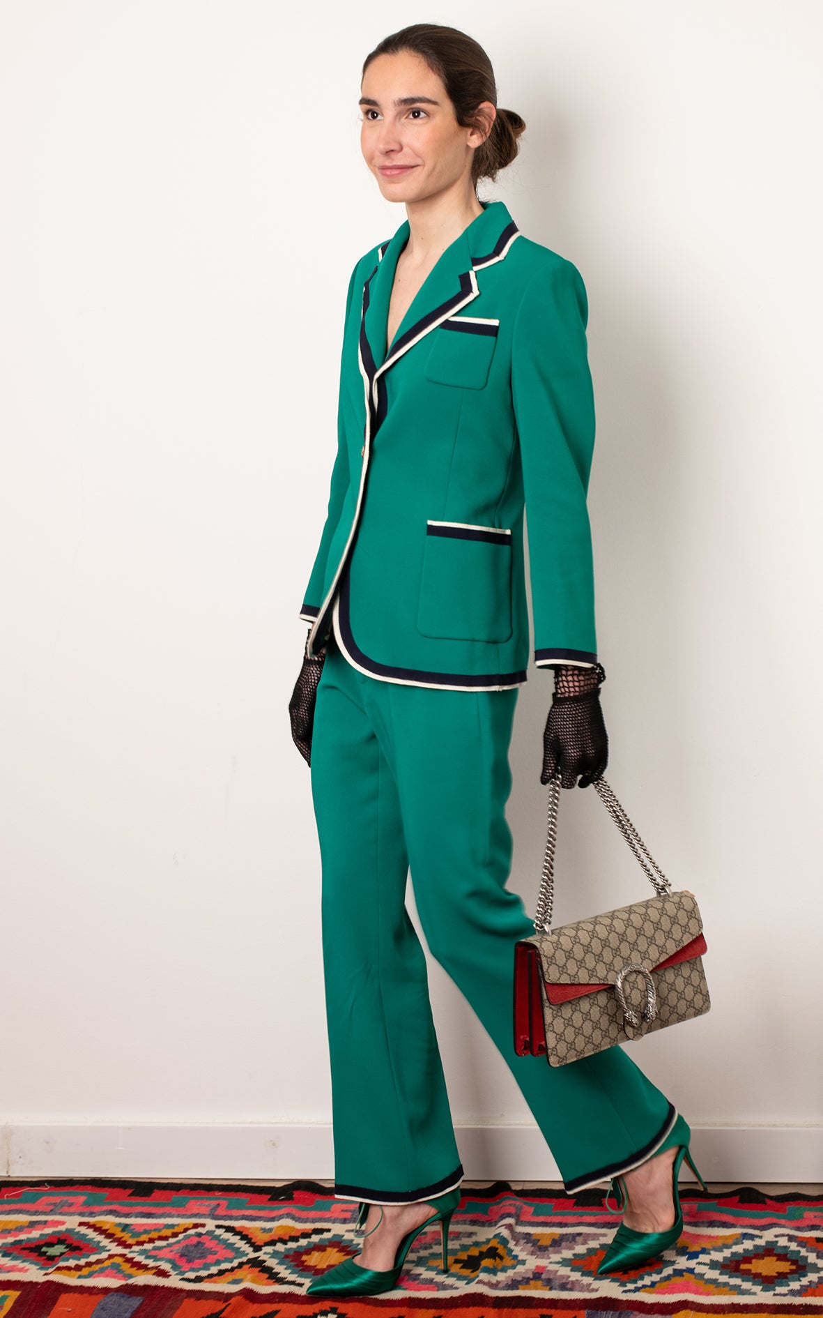 Traje verde Gucci 2018