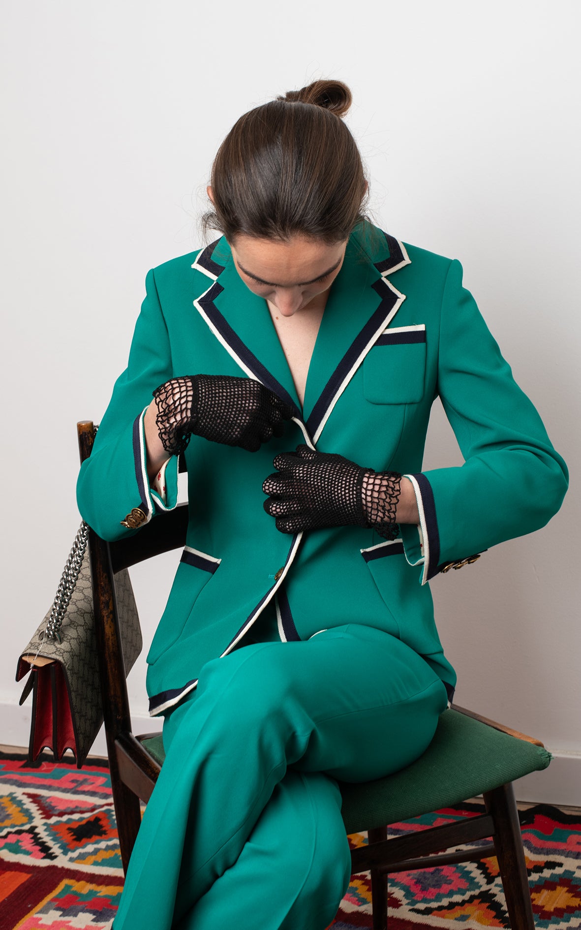 Traje verde Gucci 2018