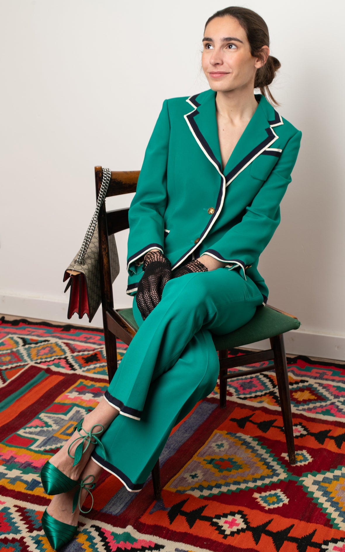 Traje verde Gucci 2018