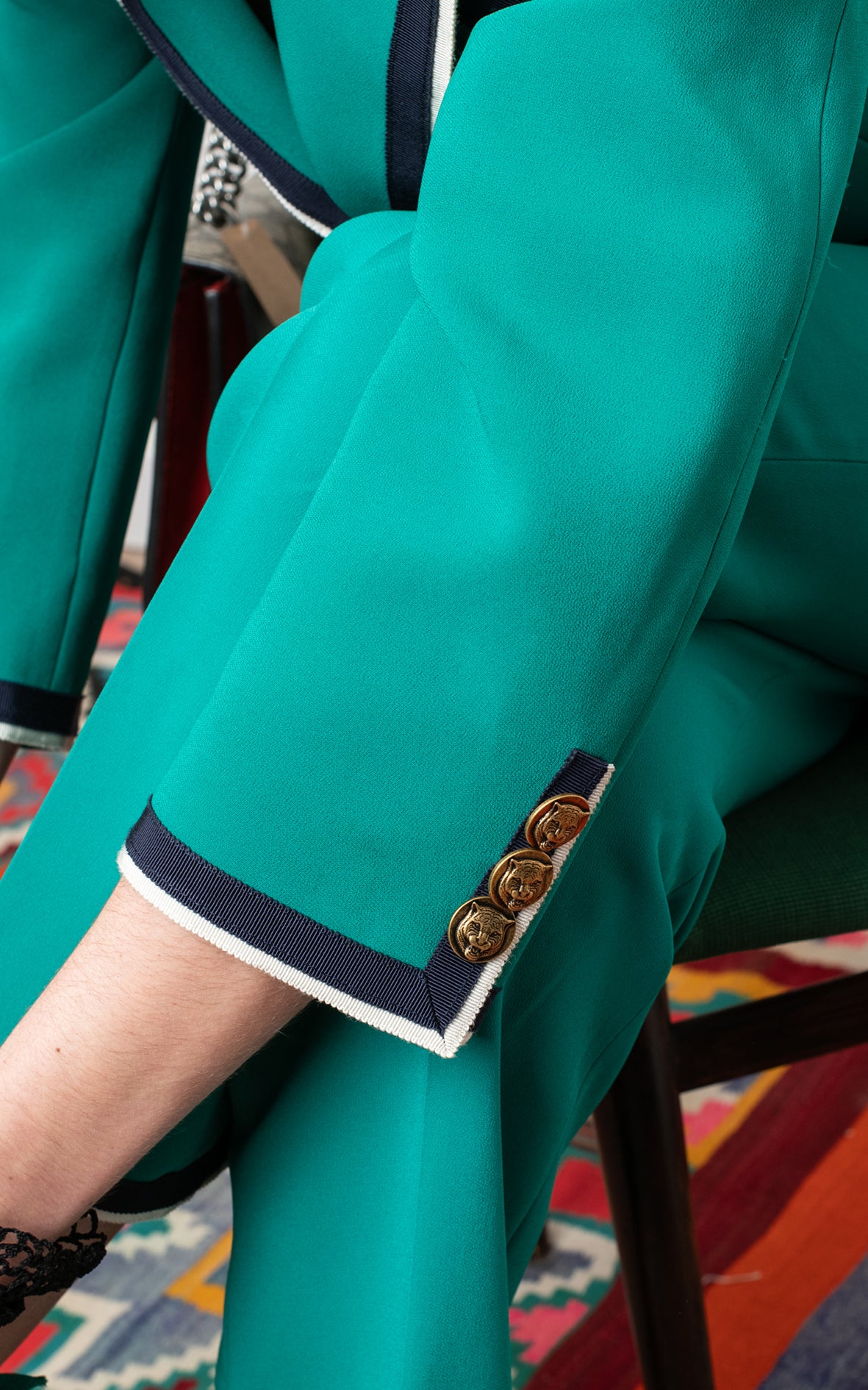 Traje verde Gucci 2018