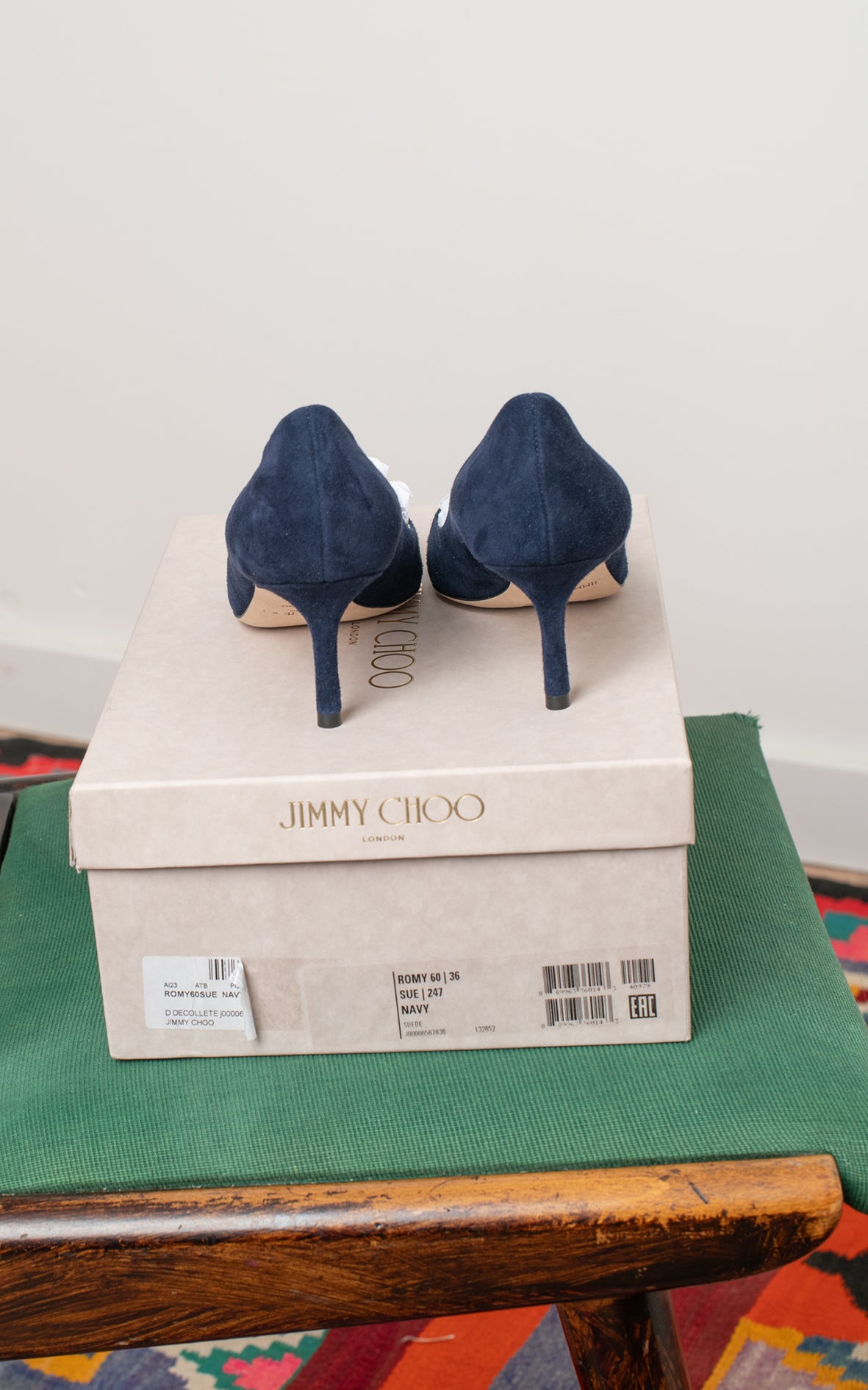 Salones azules de ante