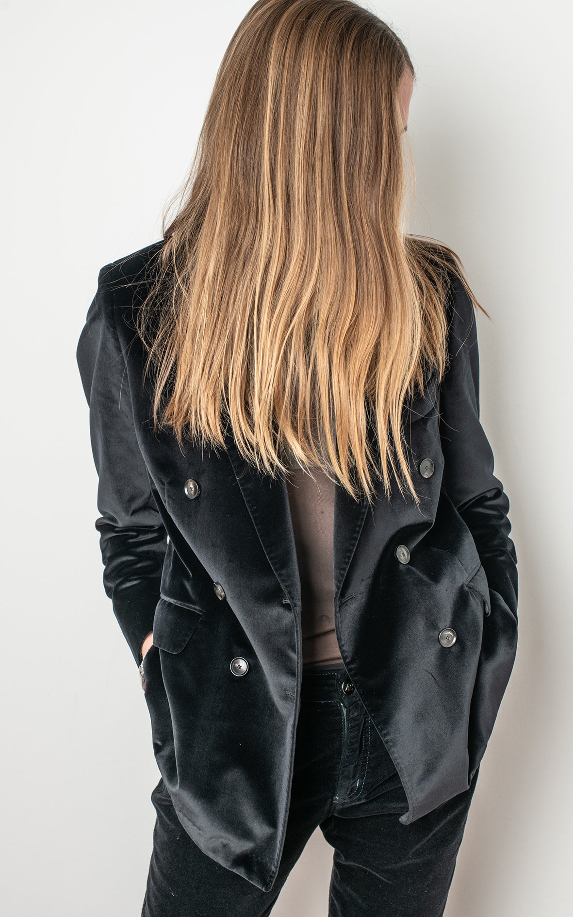 Blazer terciopelo negra