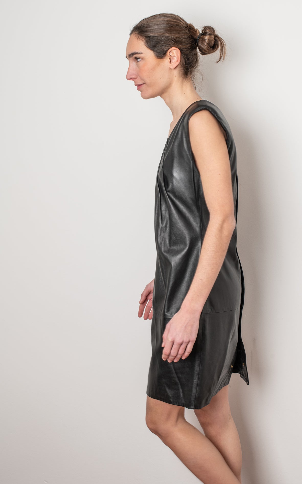 Vestido de piel de loewe