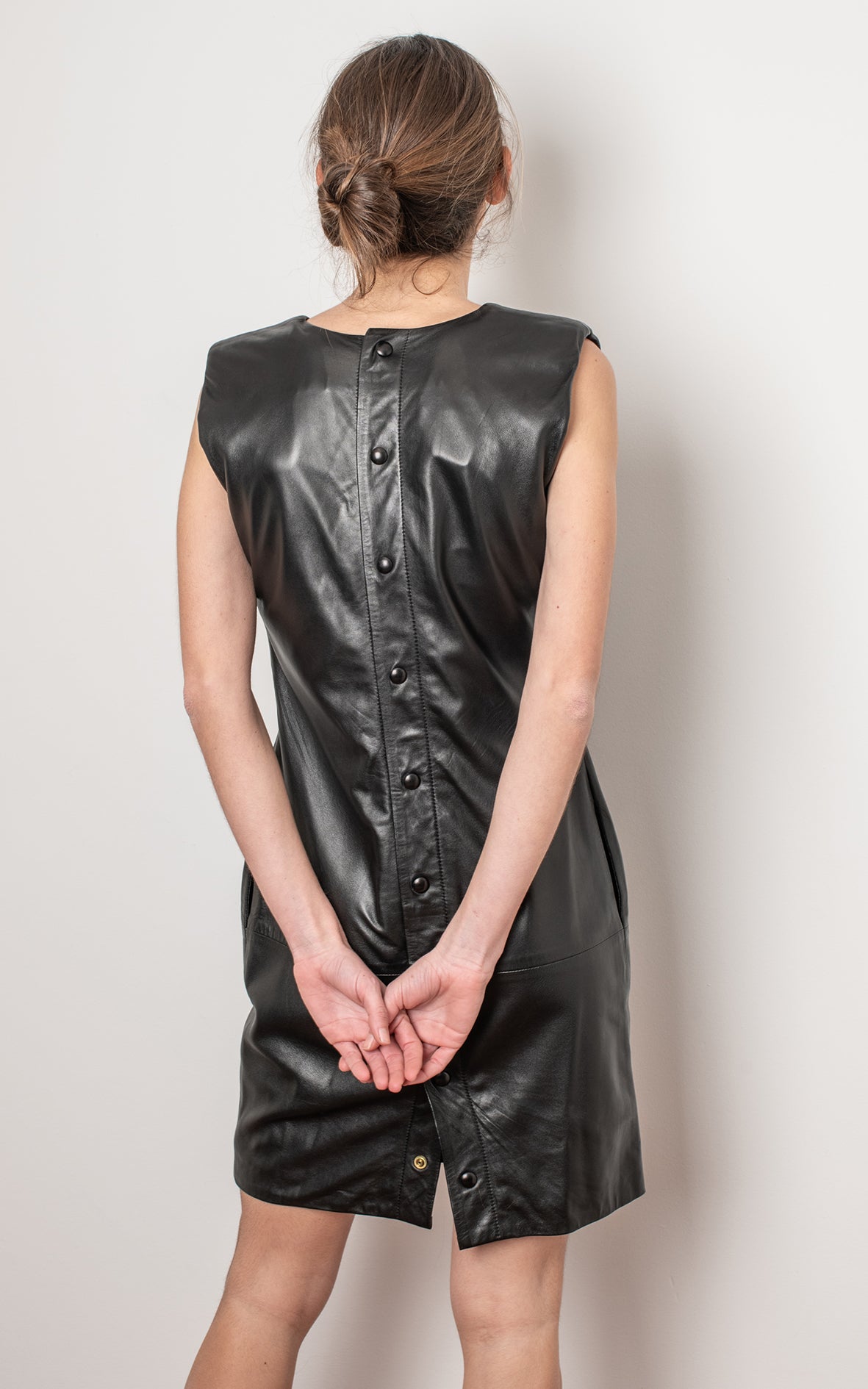 Vestido de piel de loewe