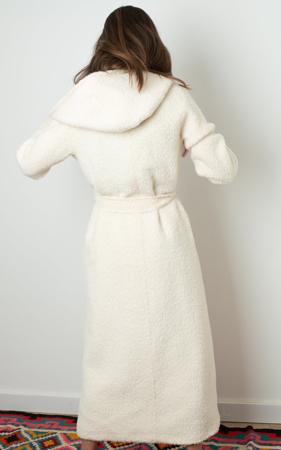 Abrigo blanco alpaca