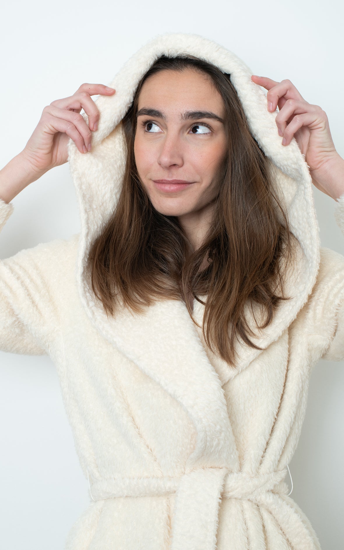 Abrigo blanco alpaca