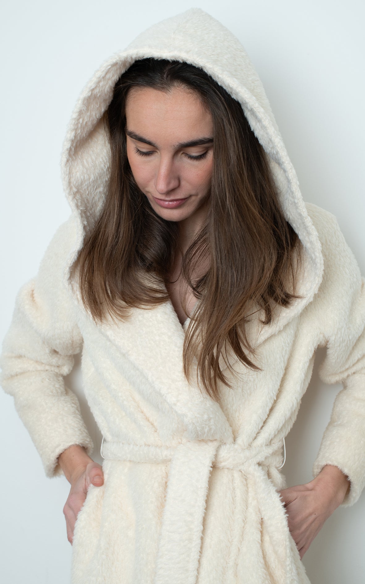 Abrigo blanco alpaca