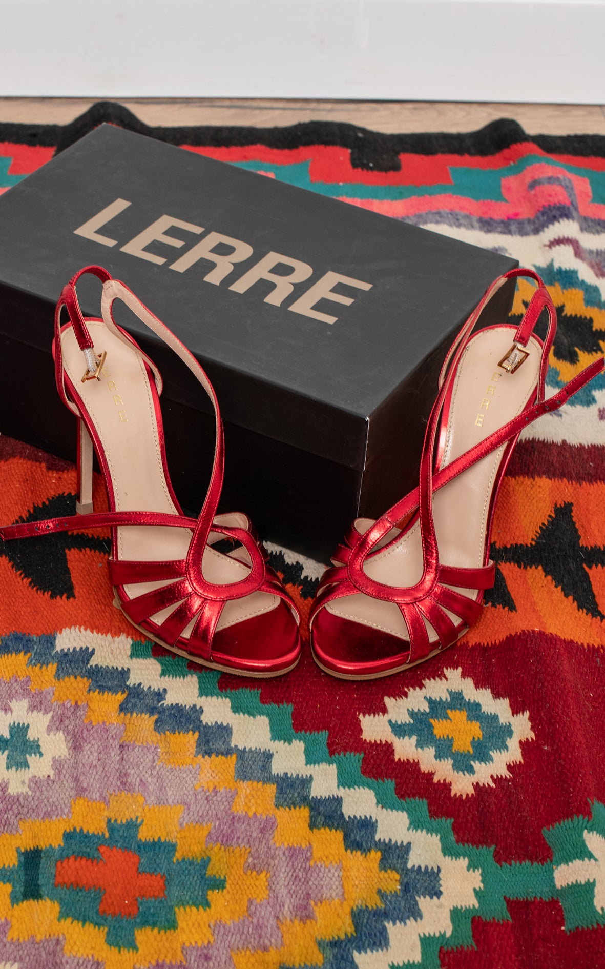 Zapatos rojos metalizados