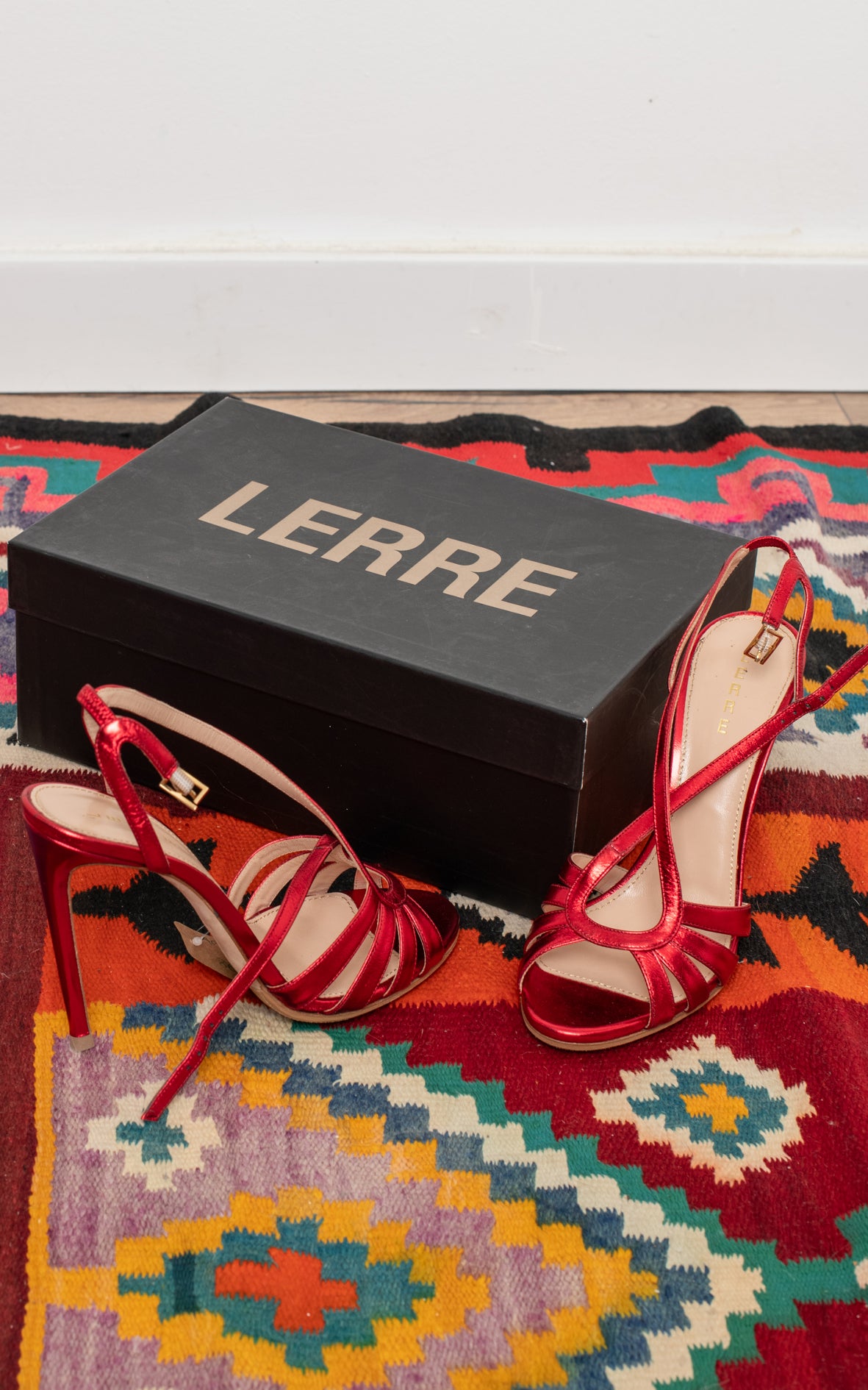 Zapatos rojos metalizados