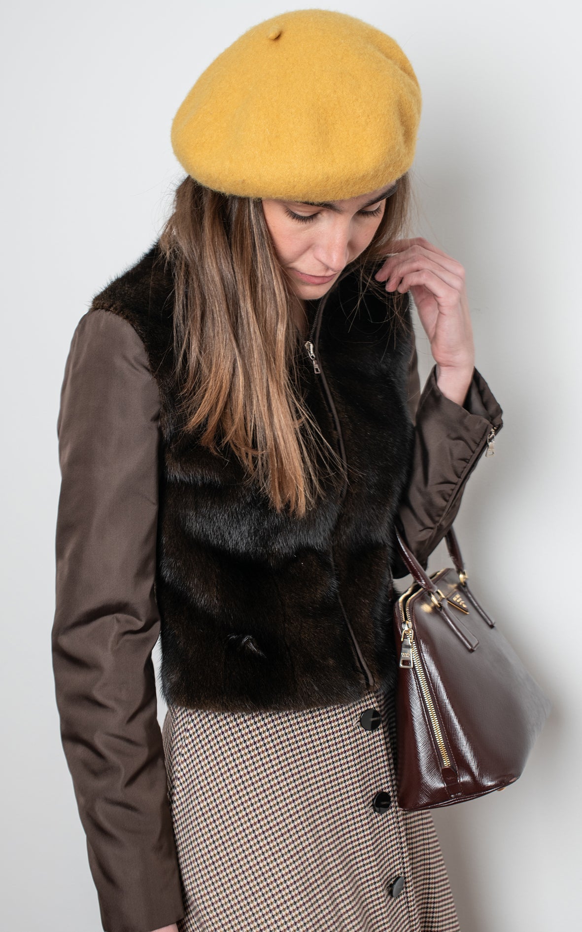 Chaqueta de visón y seda