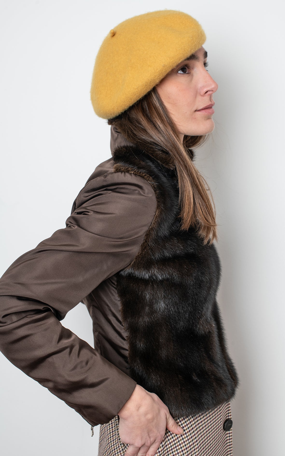 Chaqueta de visón y seda