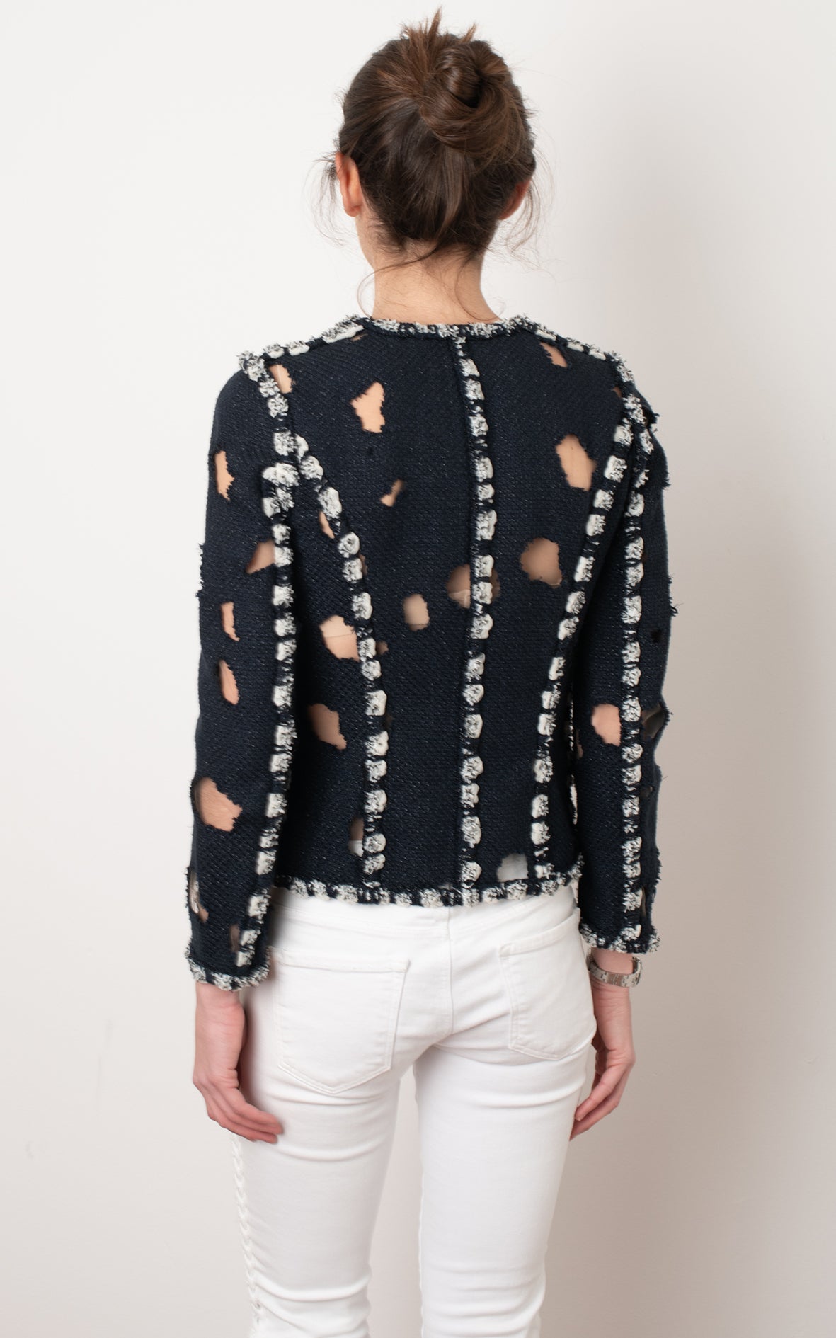 Vaqueros blancos trenzado