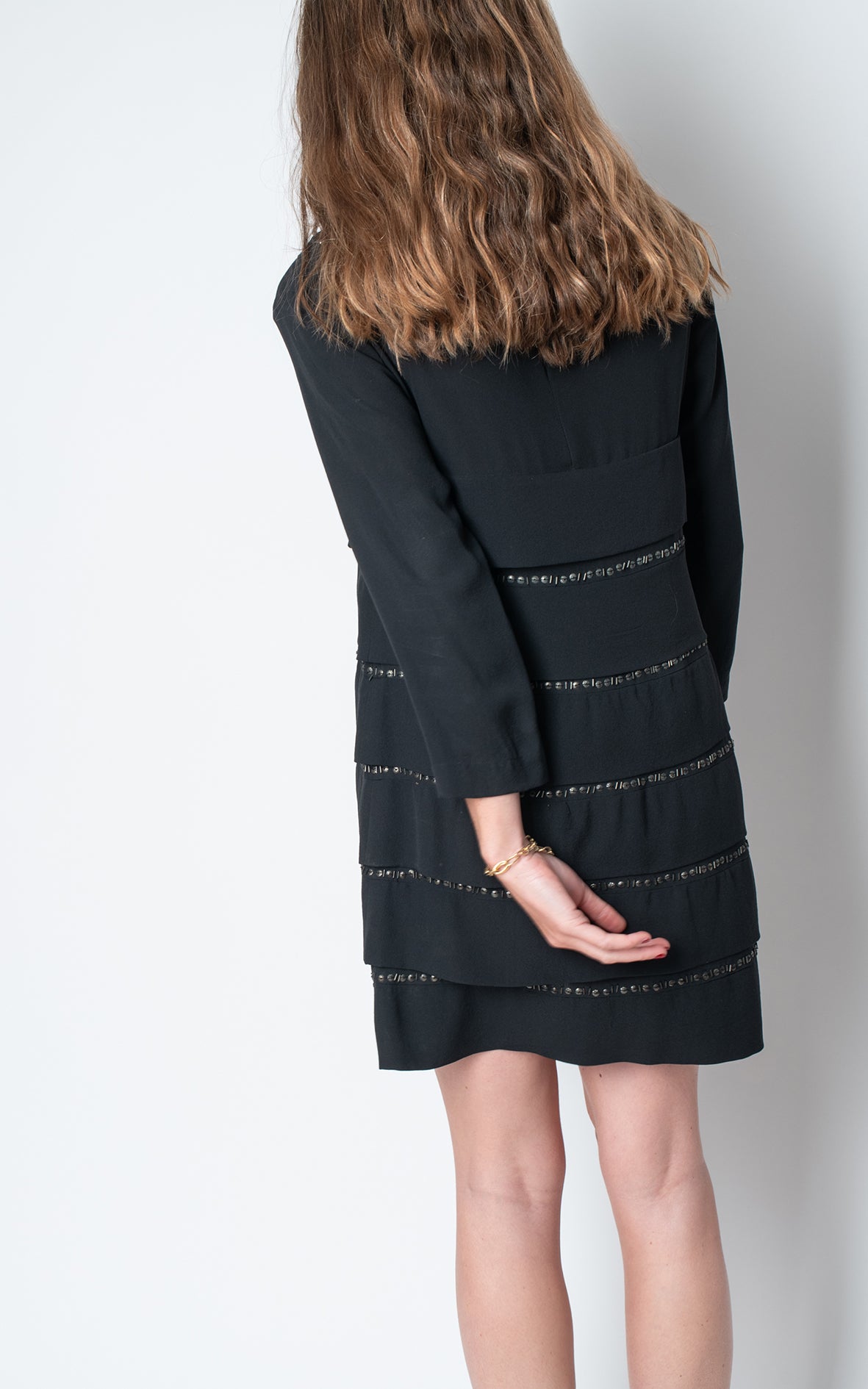 Vestido negro con abalorios