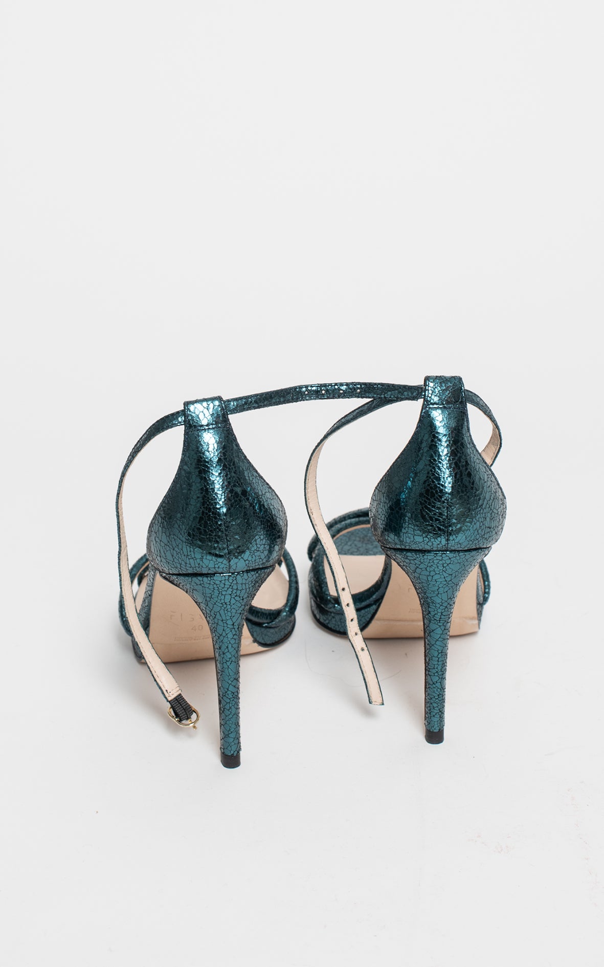 Sandalias azul metalizado