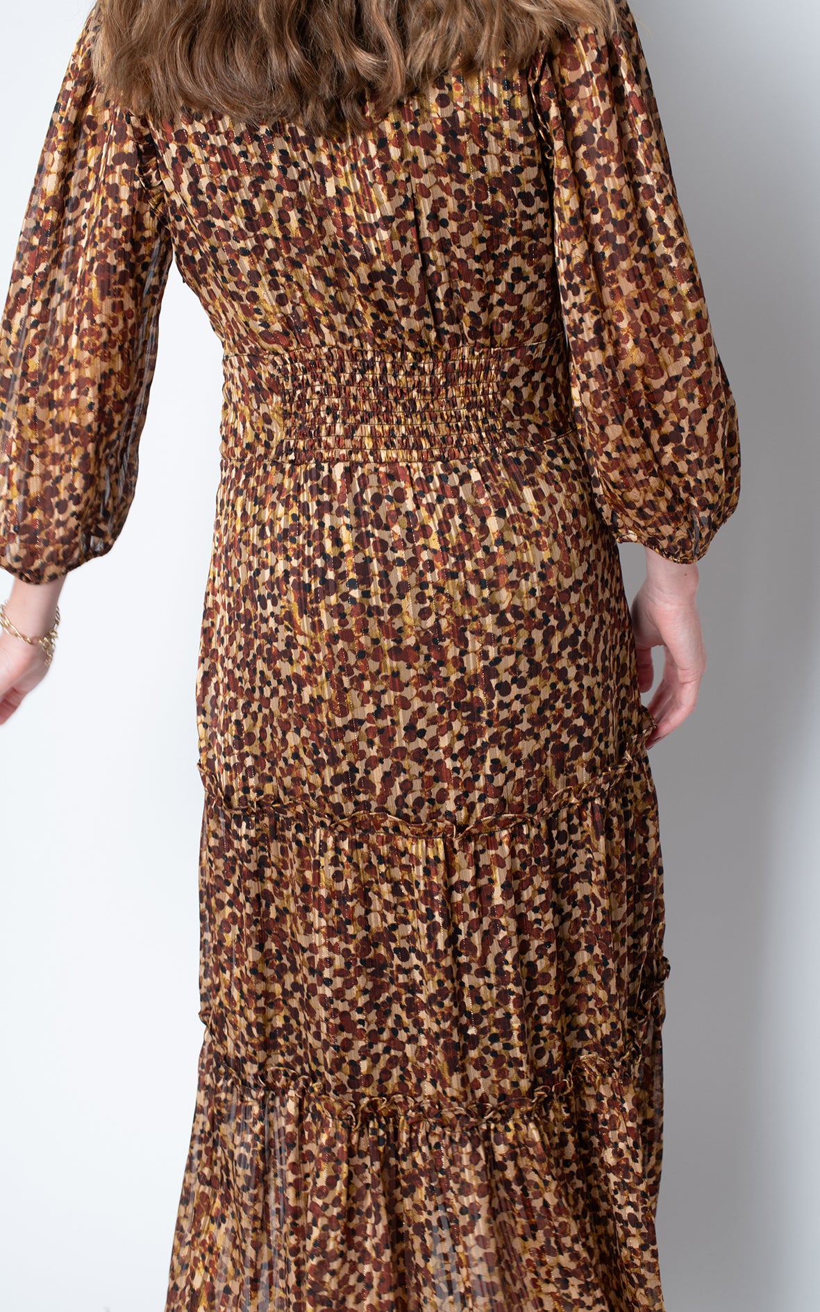 Vestido marrón animal print