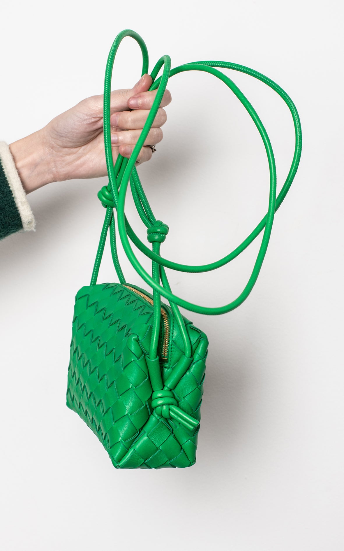 Bolso Intrecciato Loop verde