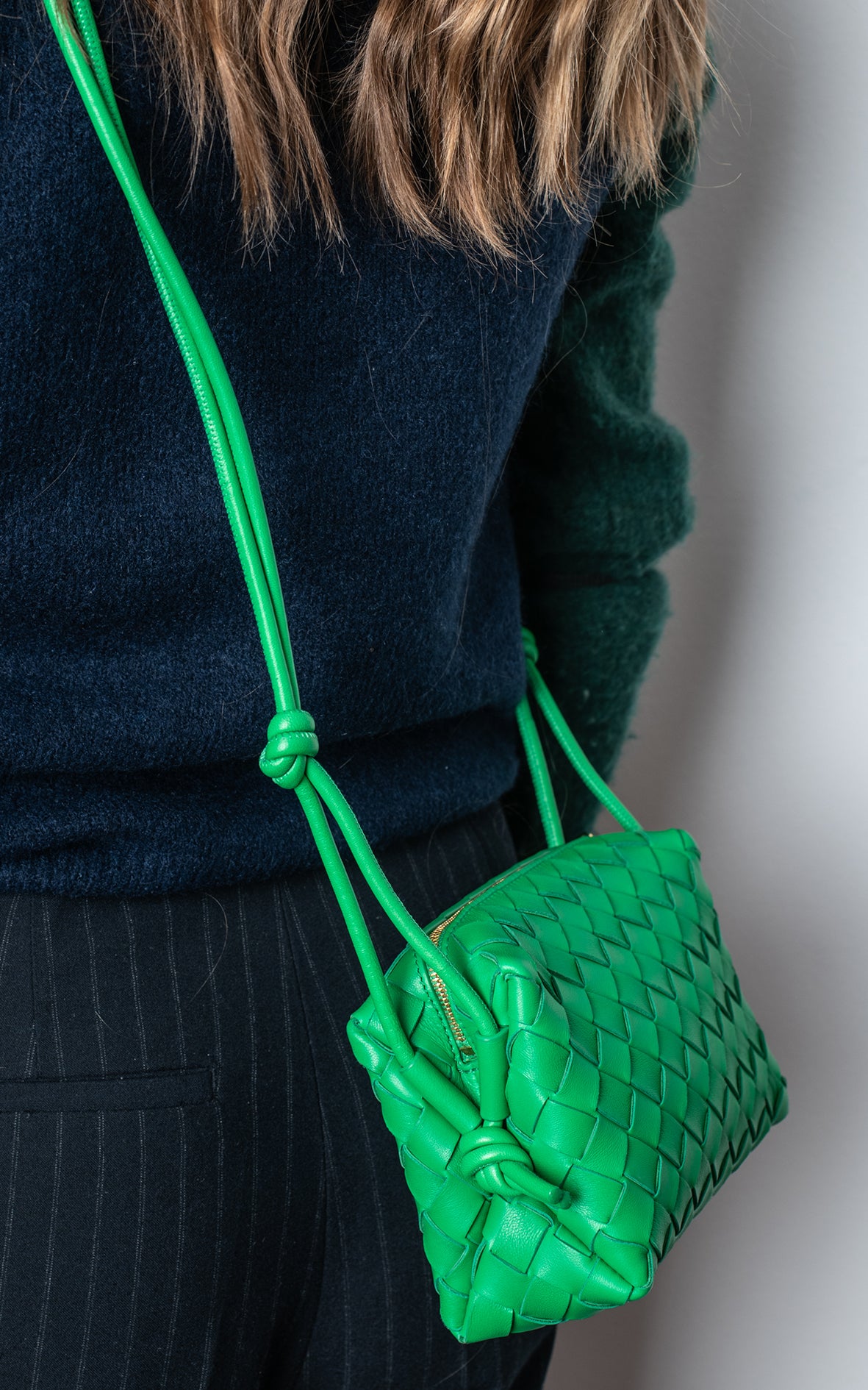 Bolso Intrecciato Loop verde