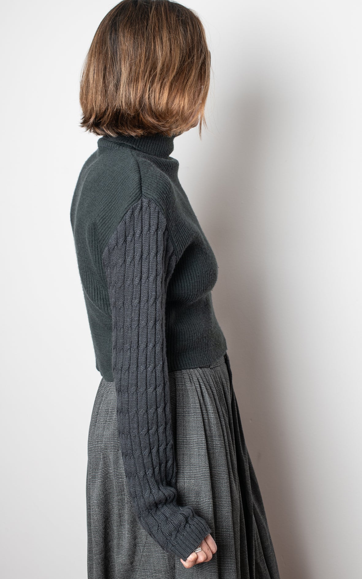 Jersey gris corto mangas ochos