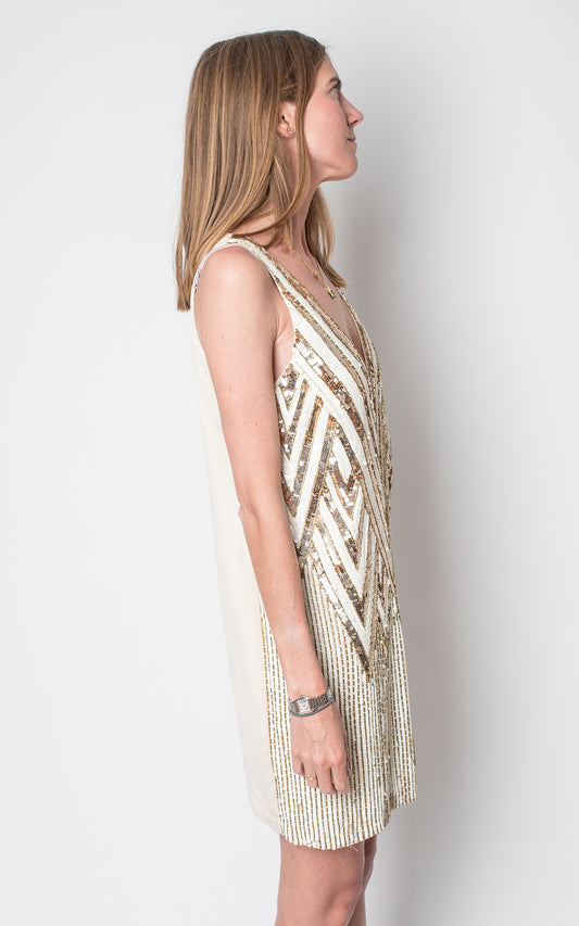 Vestido lentejuelas blanco