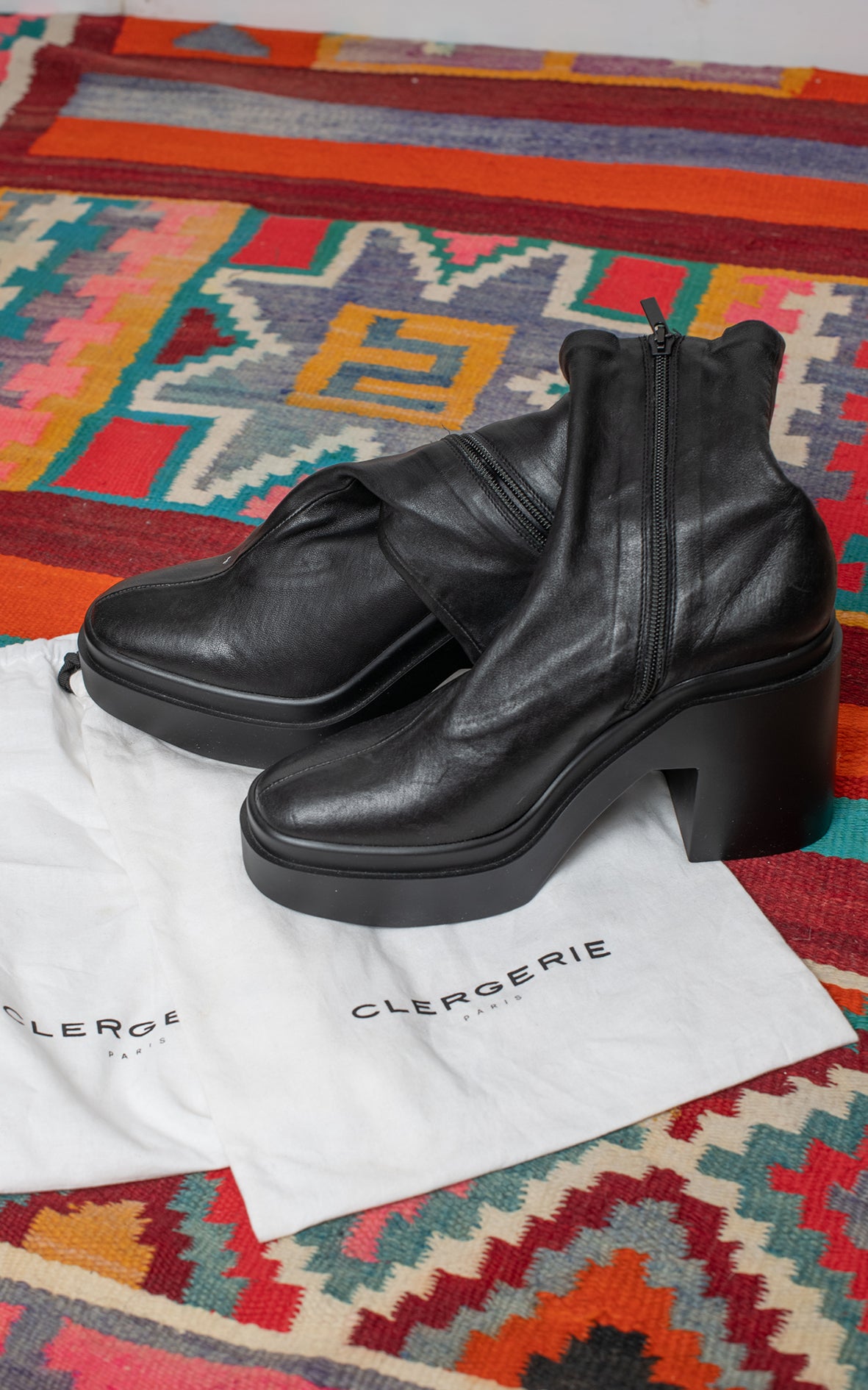 Botas de piel con plataforma