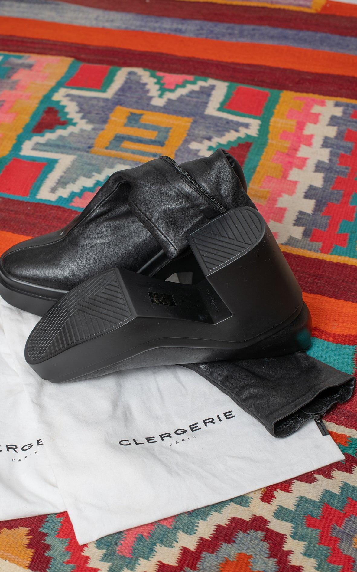 Botas de piel con plataforma