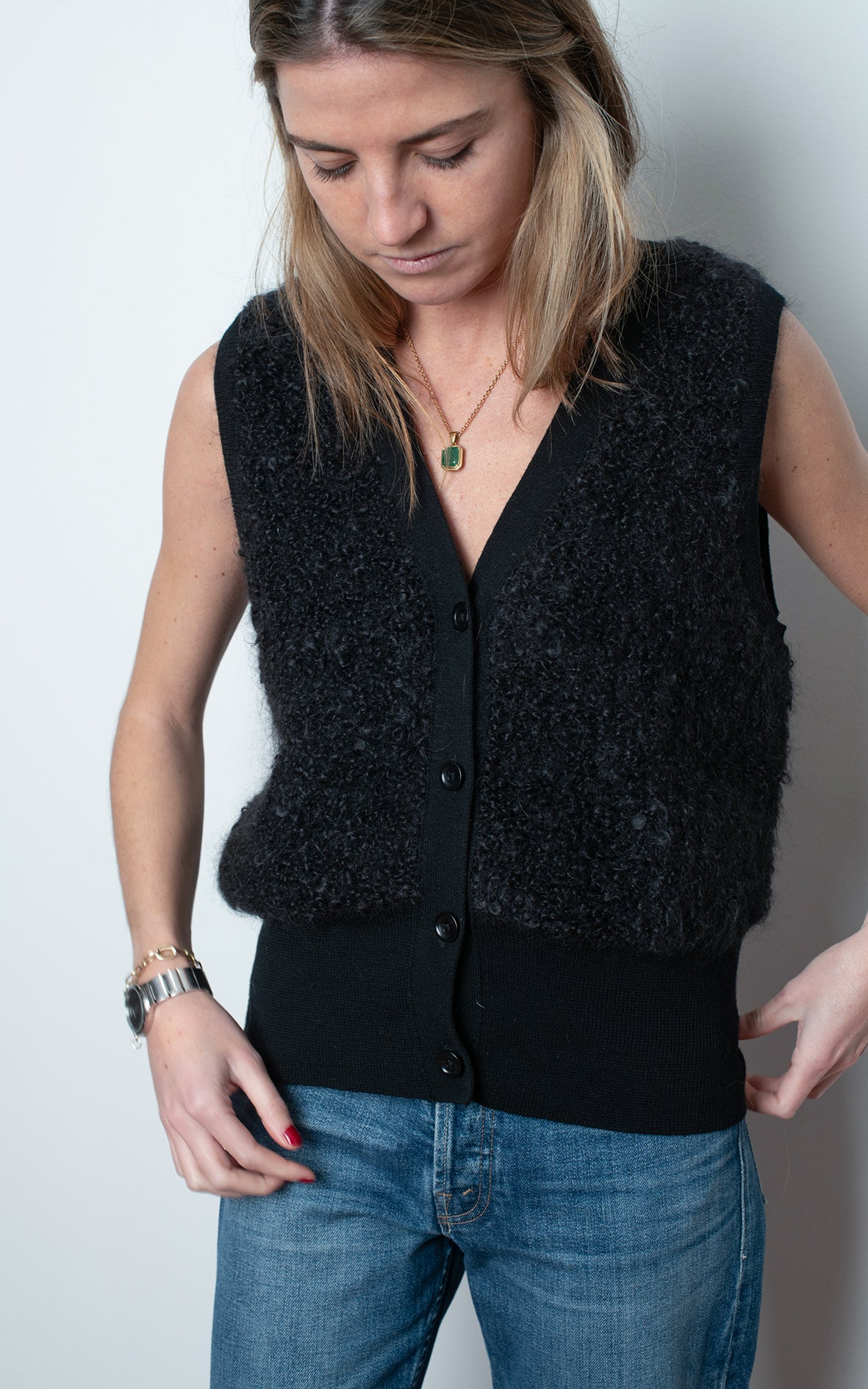 Chaleco lana y mohair