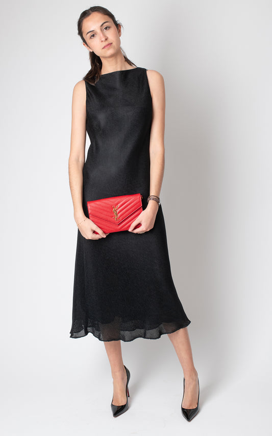 Vestido negro midi