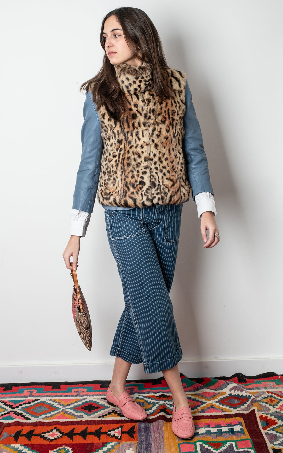 Chaleco de piel animal print