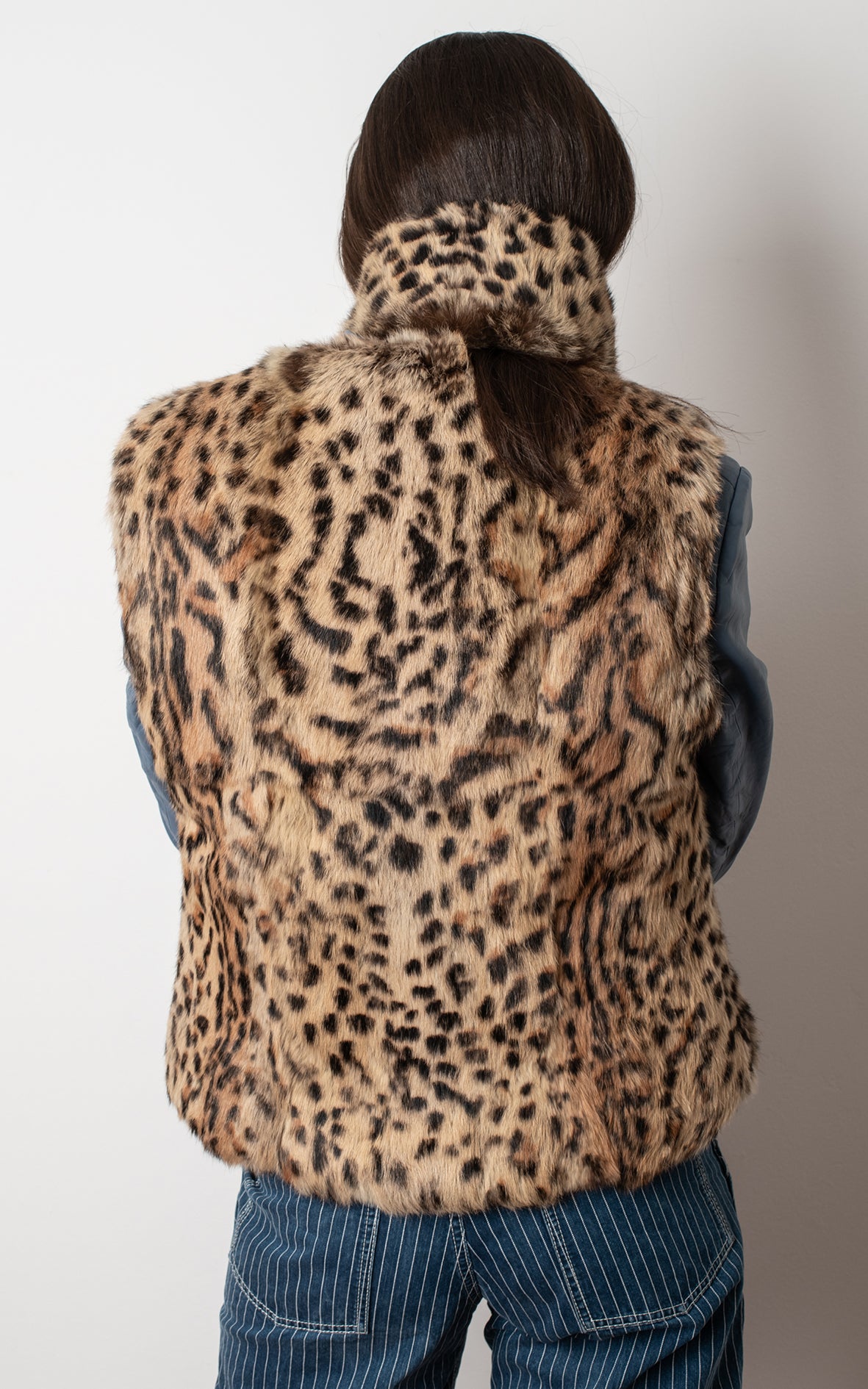 Chaleco de piel animal print