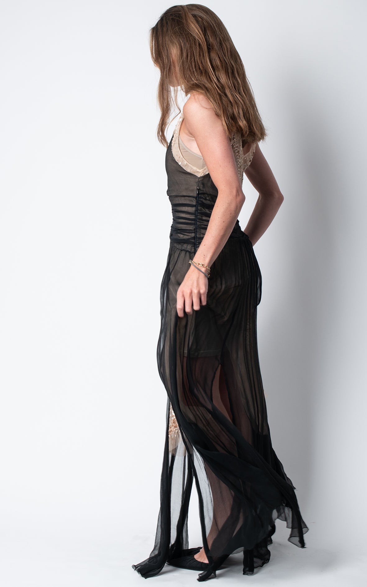 Vestido blanco y negro