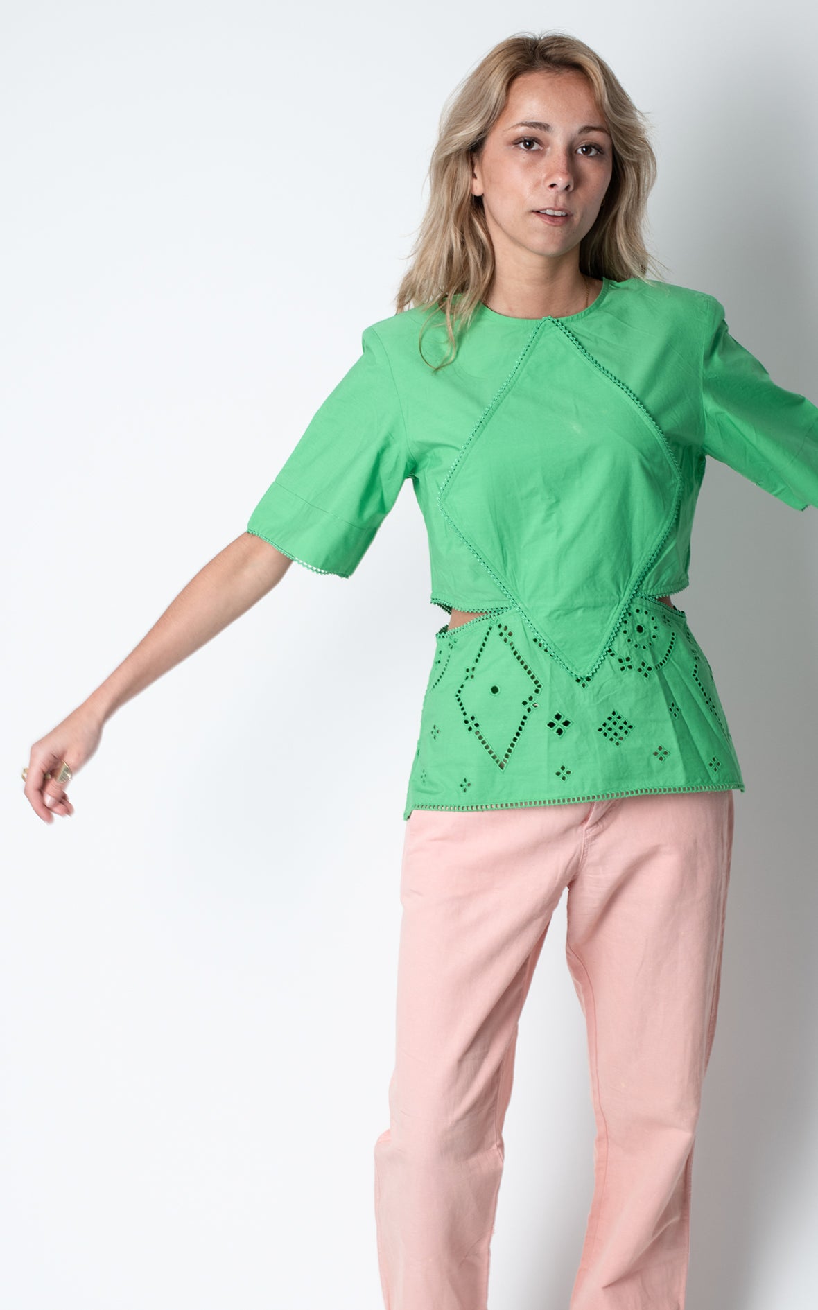 Camisa cut out verde