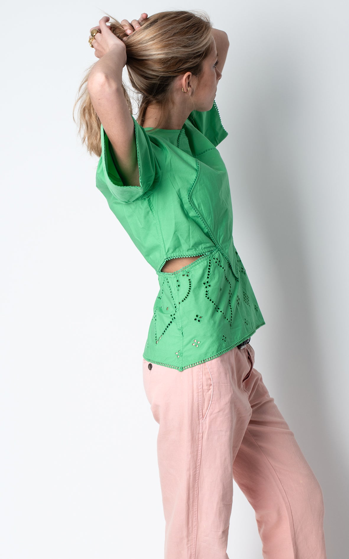 Camisa cut out verde