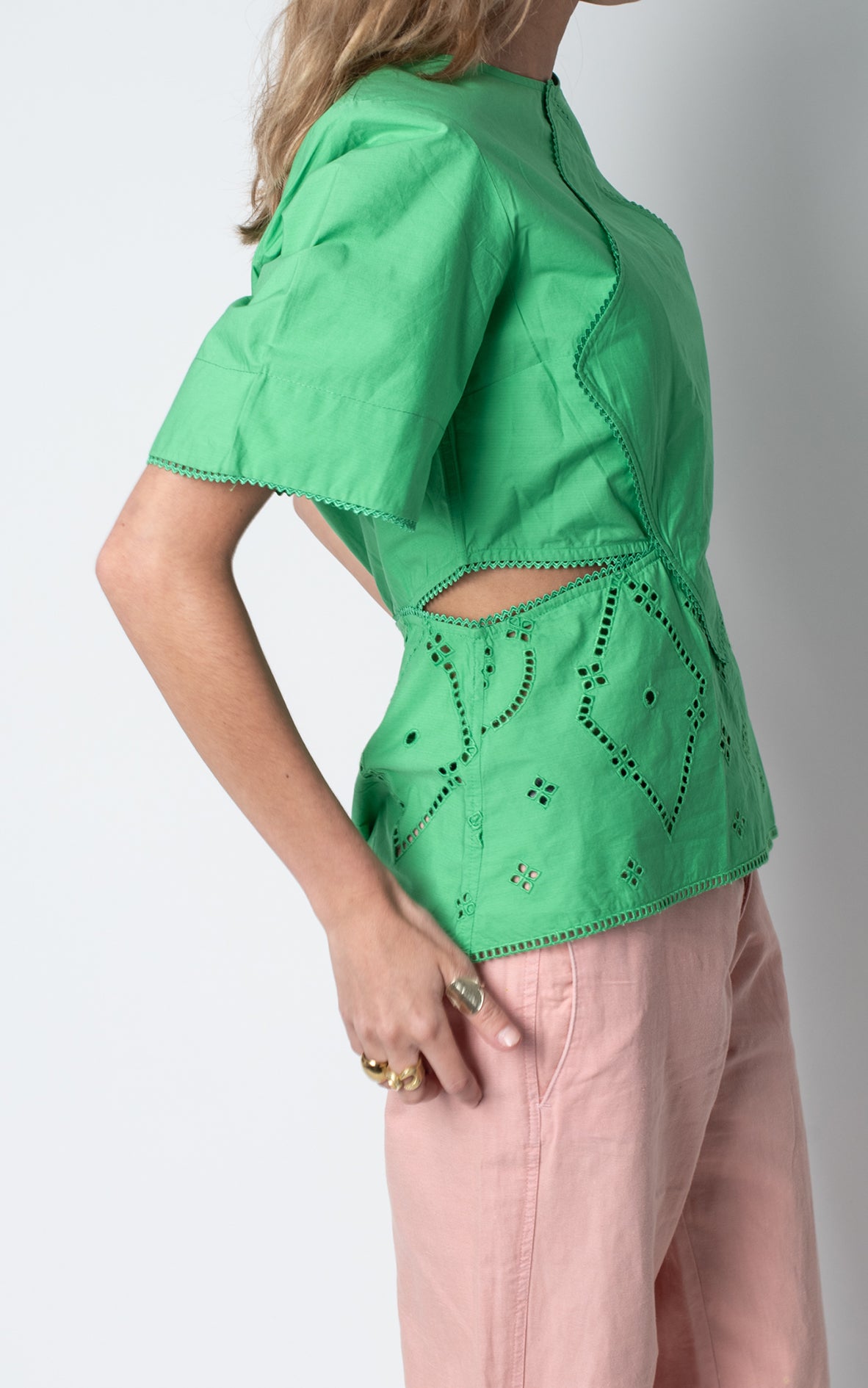Camisa cut out verde