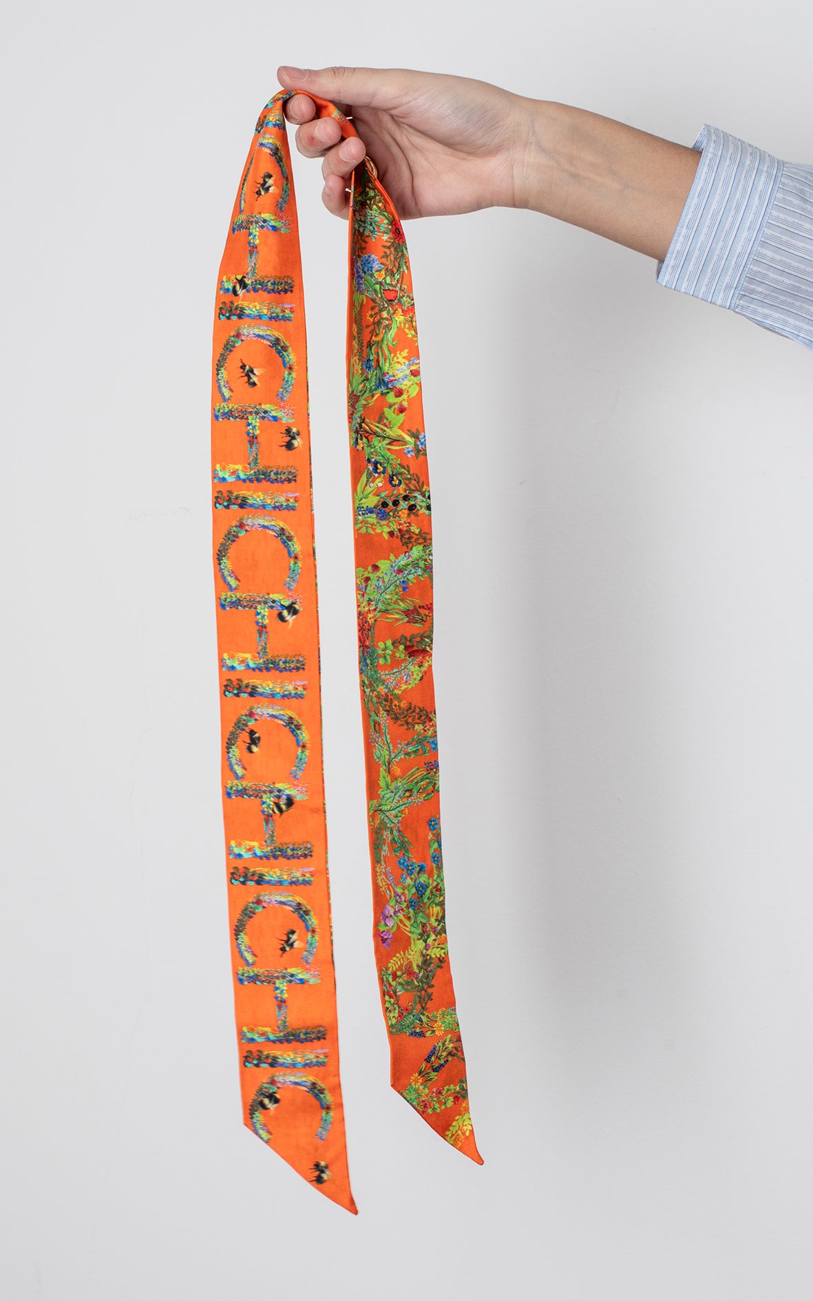 Twill de seda naranja