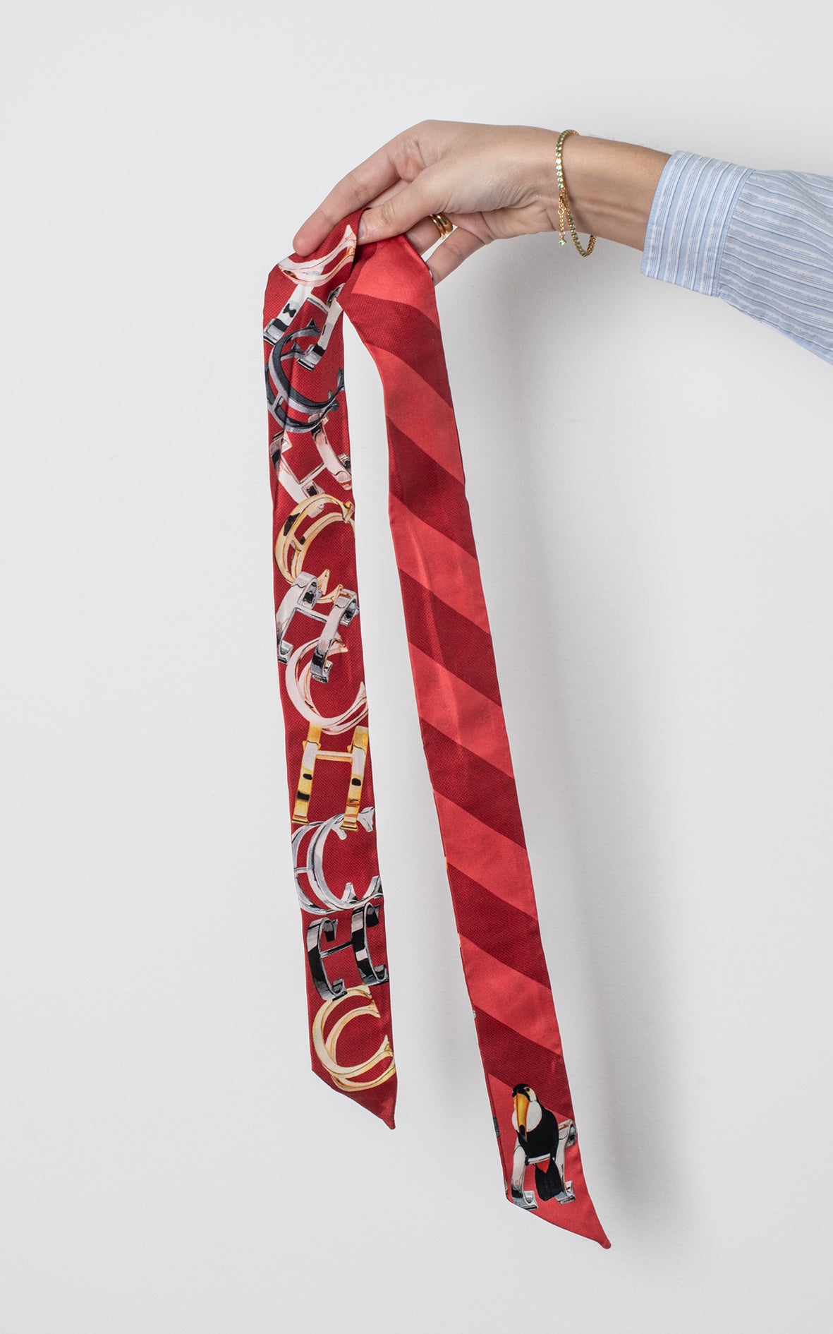 Twill de seda rayas