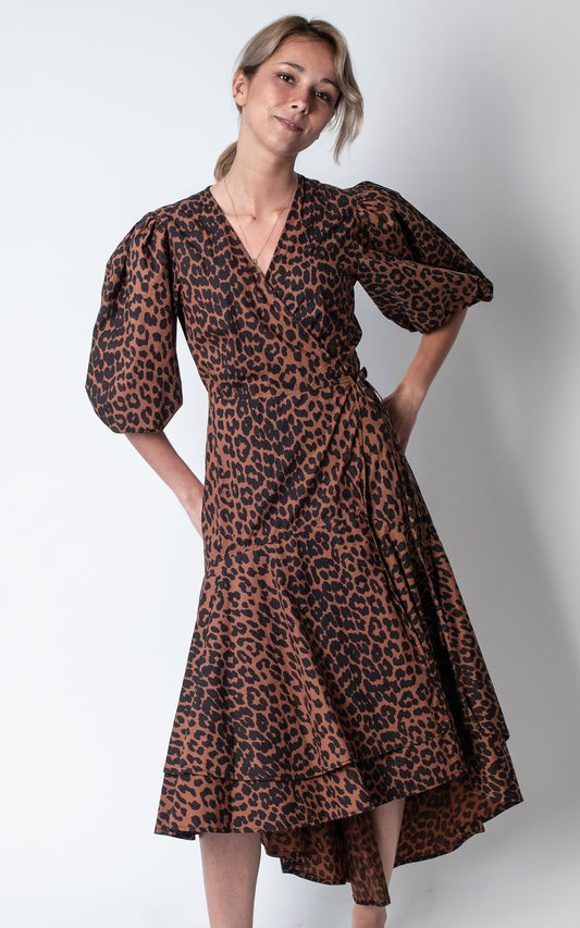 Vestido animal print oscuro