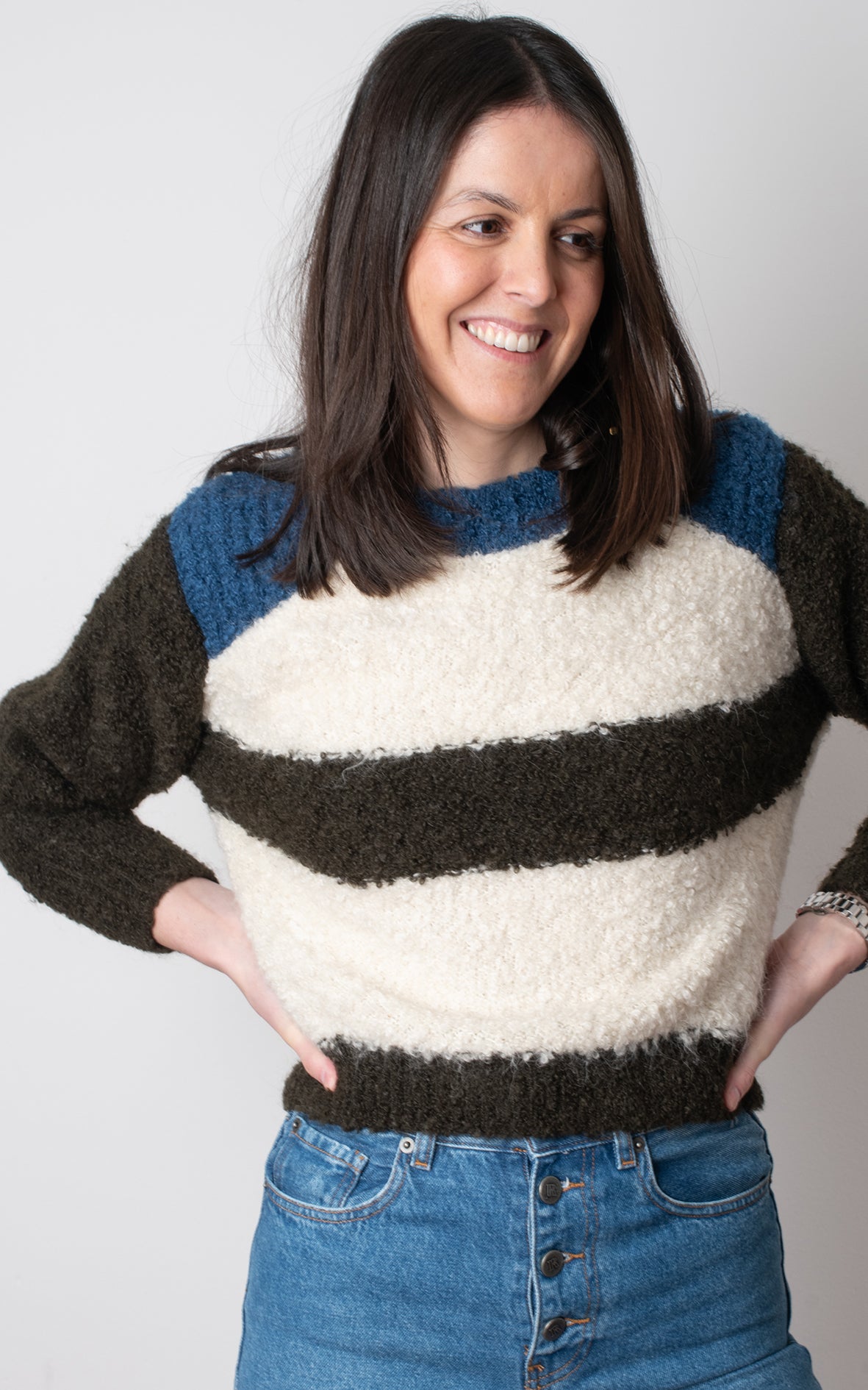 Jersey tricolor mohair